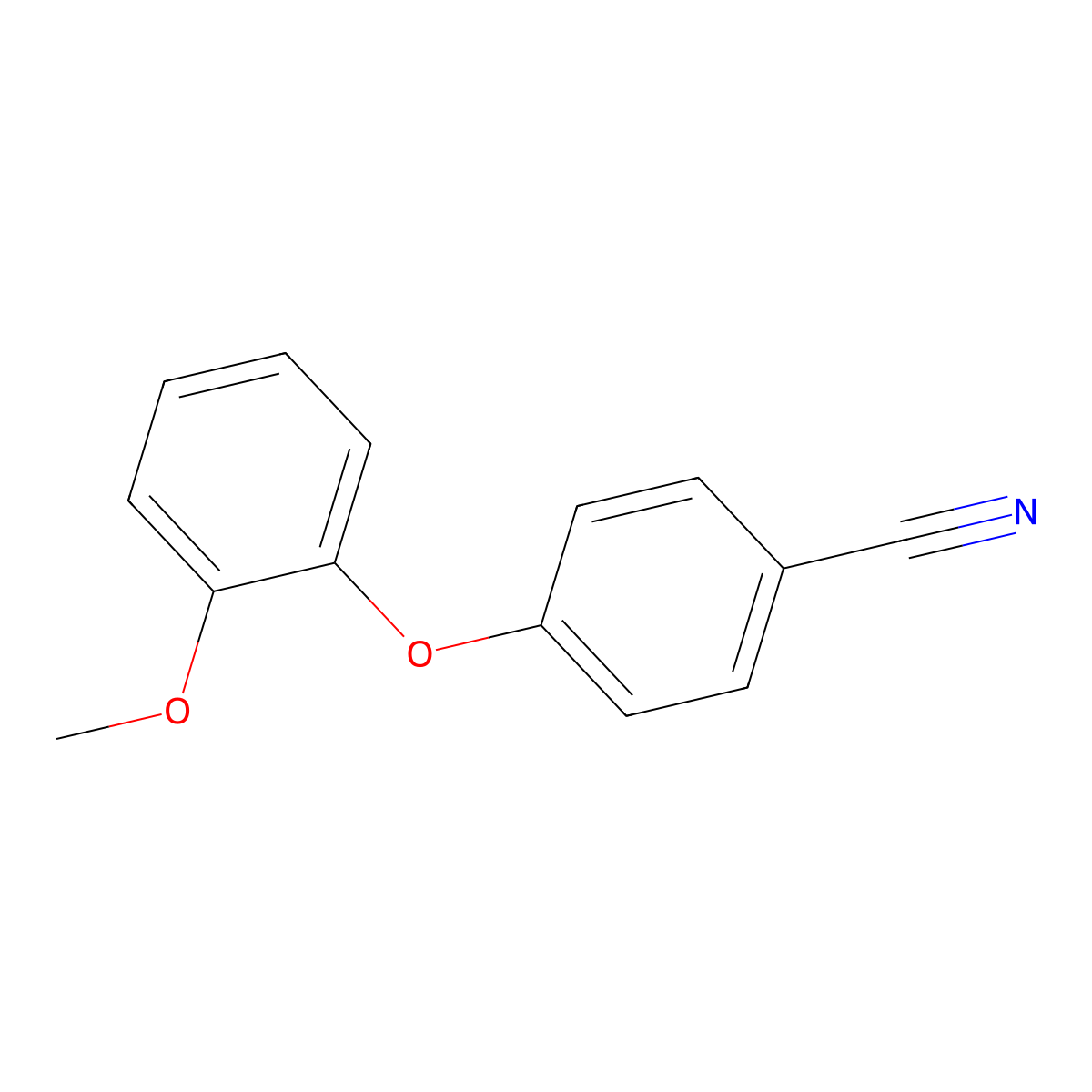 4-(2-Methoxyphenoxy)benzonitrile molecular structure, CAS 78338-67-7