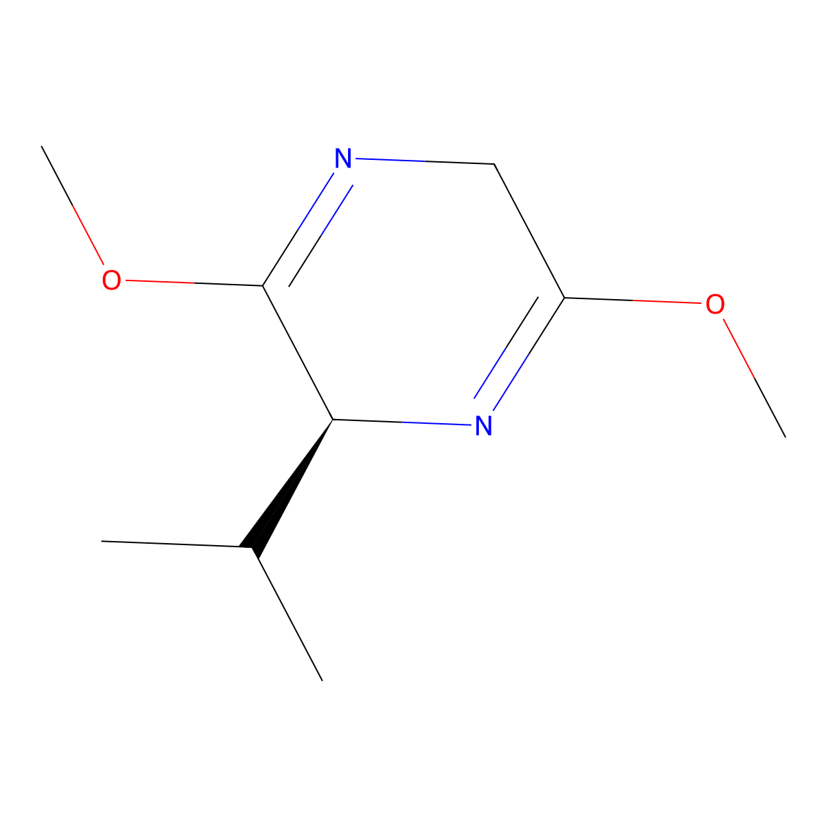 (2S)-2,5-Dihydro-2-isopropyl-3,6-dimethoxypyrazine molecular structure, CAS 78342-42-4