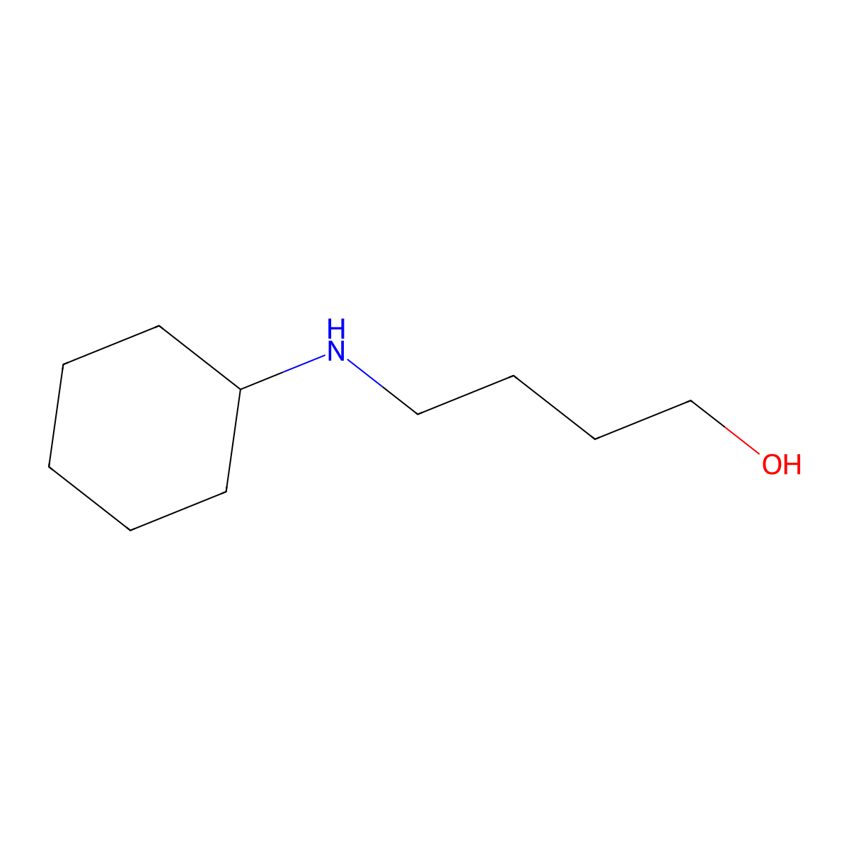 4-Cyclohexylamino-butan-1-ol molecular structure, CAS 78345-58-1