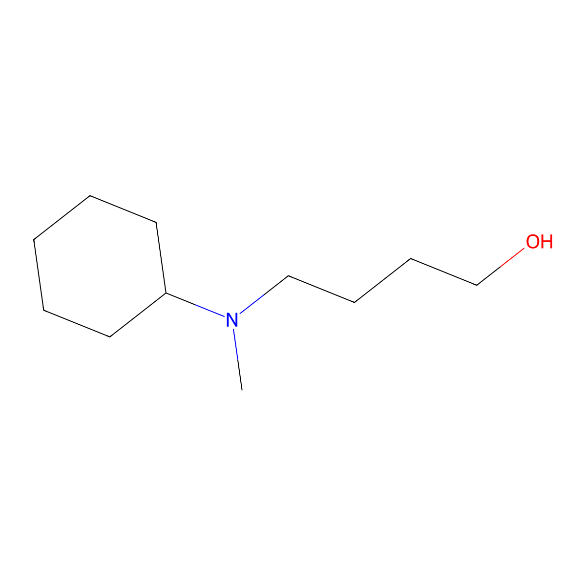 4-[Cyclohexyl(methyl)amino]butan-1-ol molecular structure, CAS 78345-59-2