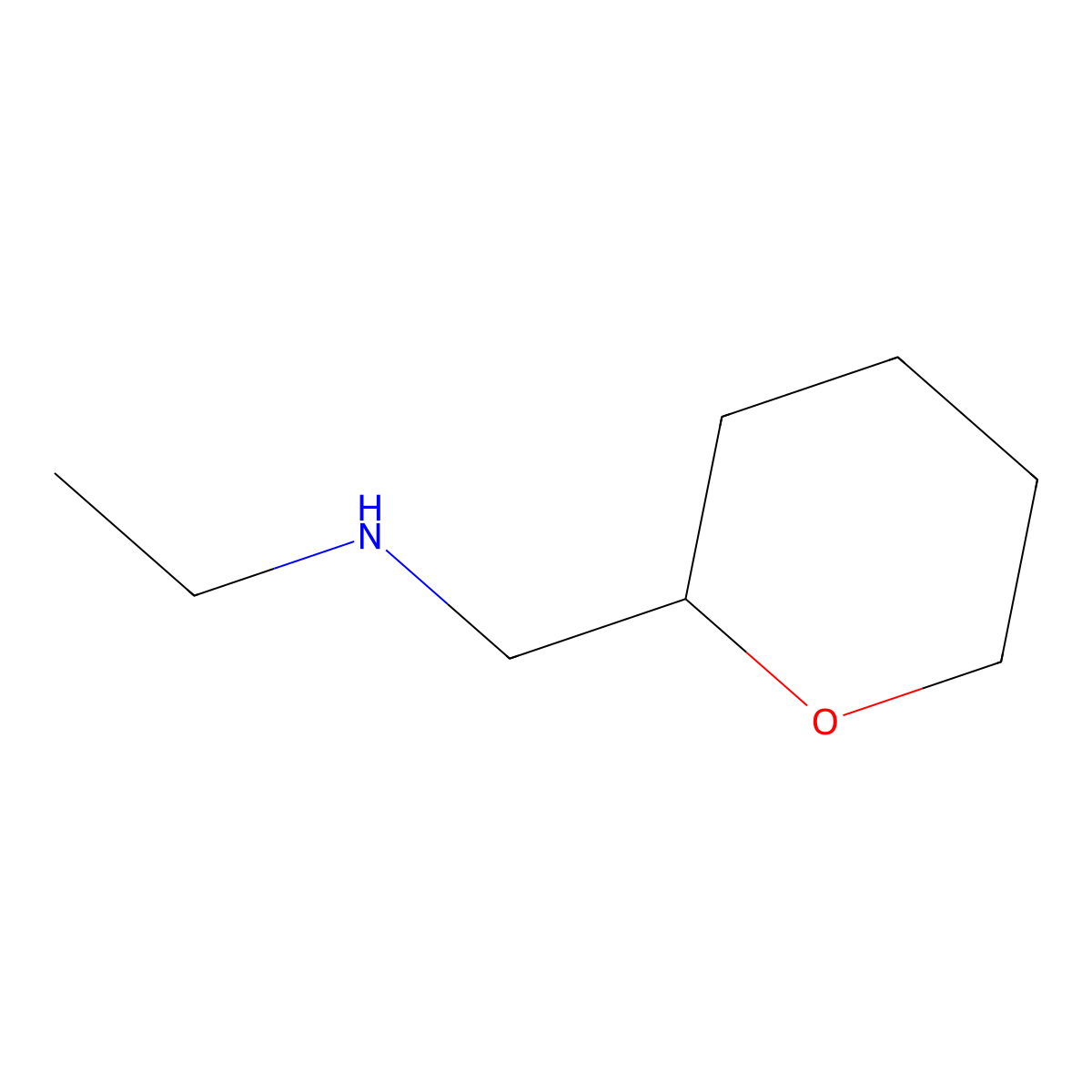 N-[(Oxan-2-yl)methyl]ethanamine molecular structure, CAS 78345-63-8