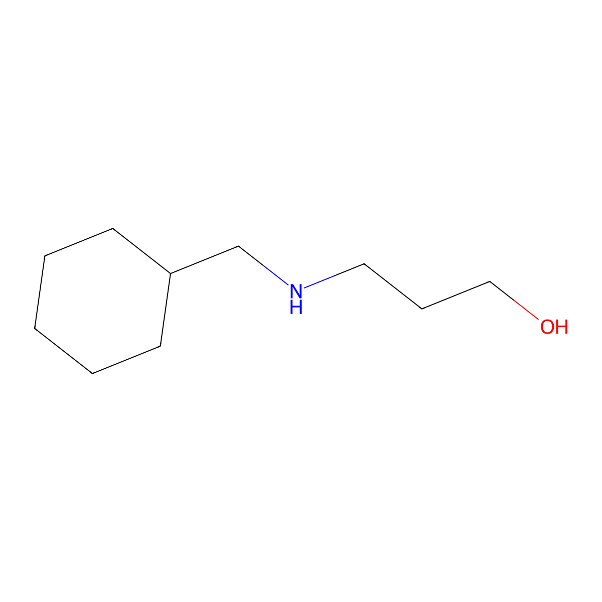 3-[(Cyclohexylmethyl)amino]propan-1-ol molecular structure, CAS 78346-06-2