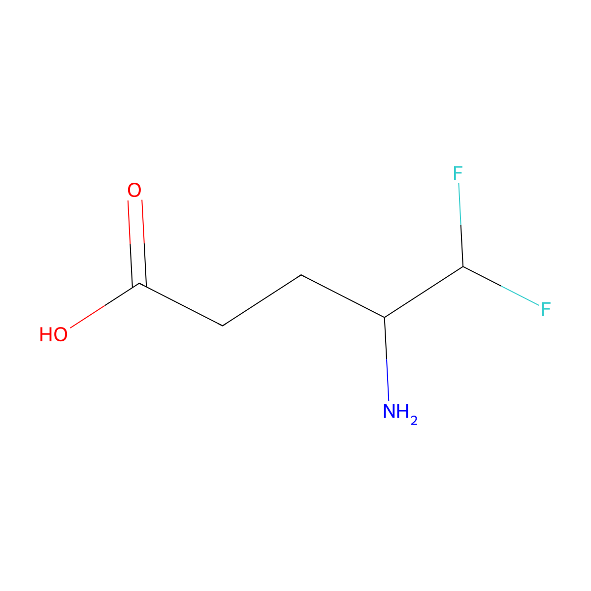 4-Amino-5,5-difluoropentanoic acid molecular structure, CAS 78347-71-4