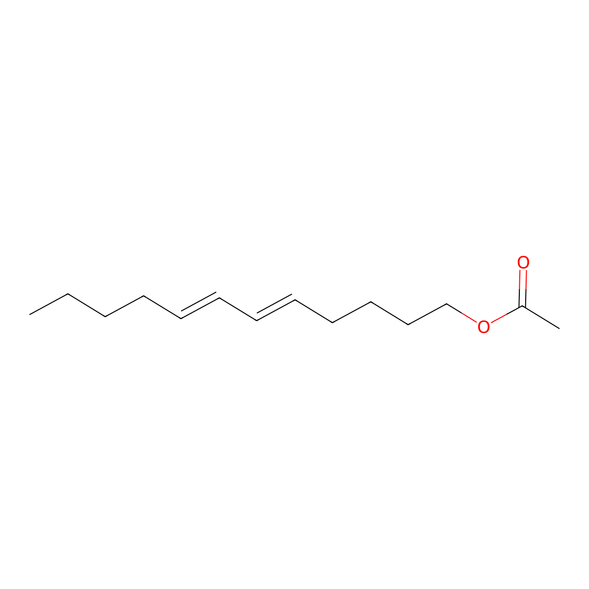 5Z,7E-Dodecadienyl acetate molecular structure, CAS 78350-11-5