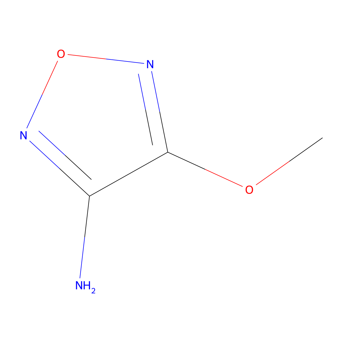 4-Methoxy-1,2,5-oxadiazol-3-amine molecular structure, CAS 78350-48-8