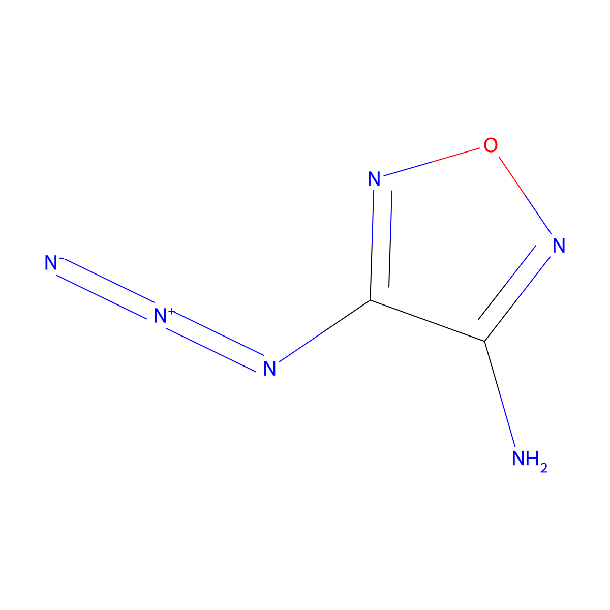 4-Azido-1,2,5-oxadiazol-3-amine molecular structure, CAS 78350-49-9