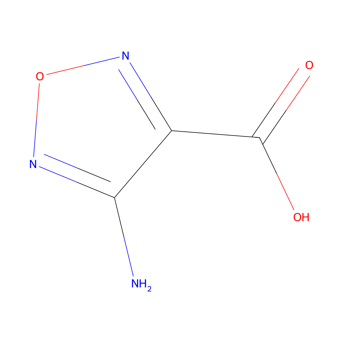 4-Amino-1,2,5-oxadiazole-3-carboxylic acid molecular structure, CAS 78350-50-2