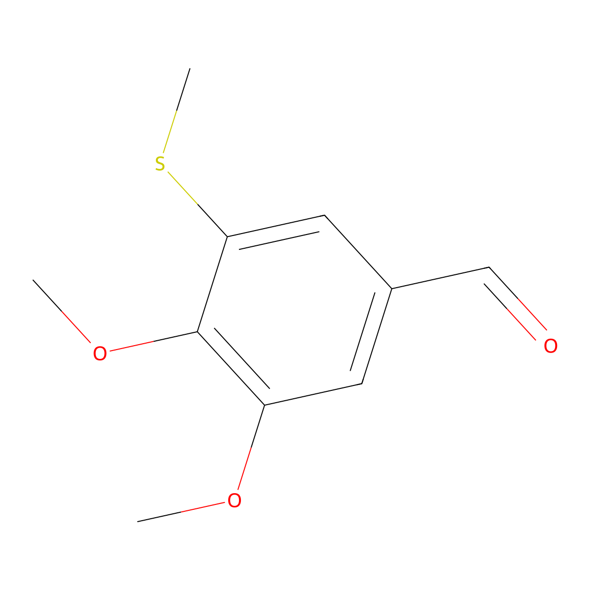 3,4-Dimethoxy-5-(methylthio)benzaldehyde molecular structure, CAS 78350-98-8