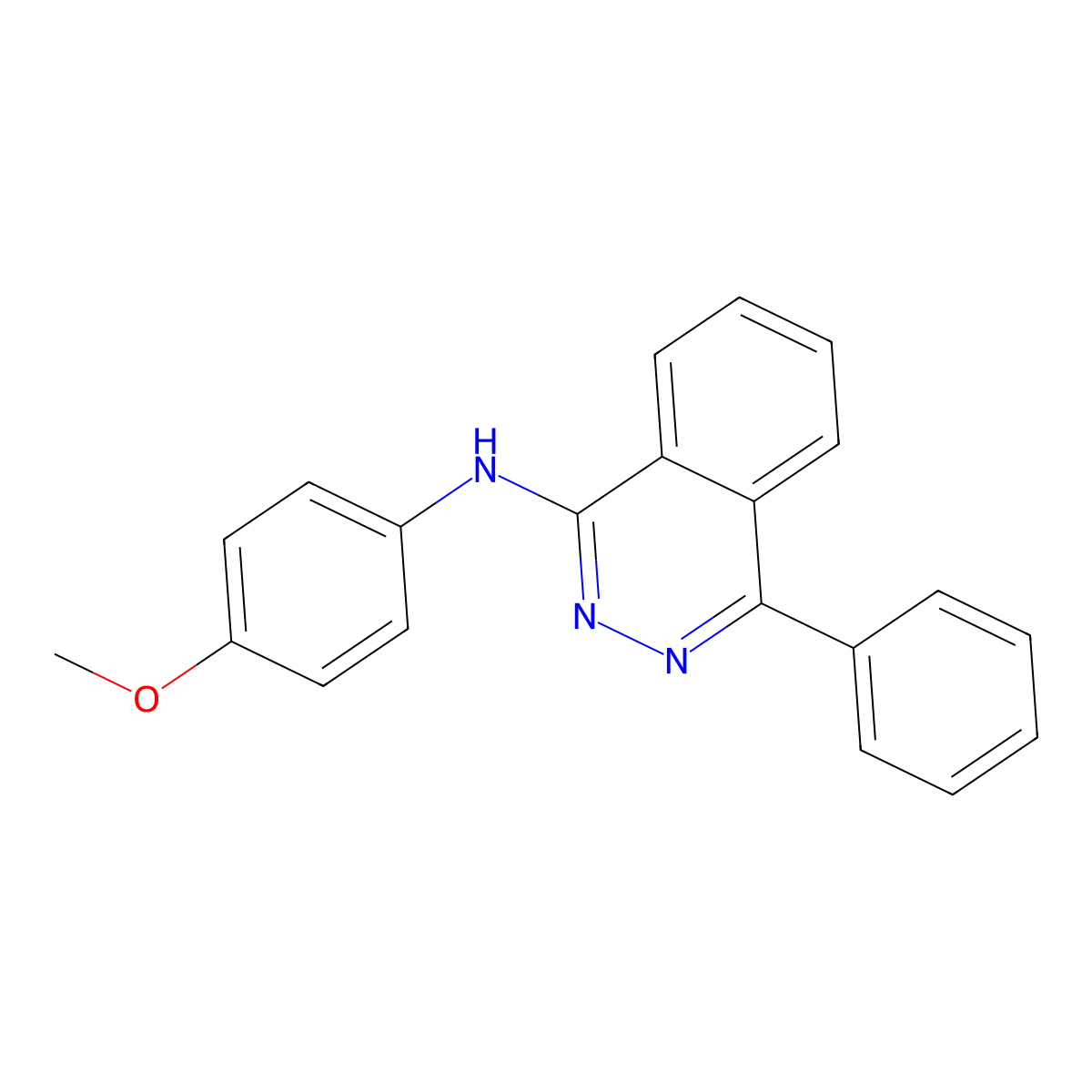N-(4-methoxyphenyl)-4-phenylphthalazin-1-amine molecular structure, CAS 78351-69-6