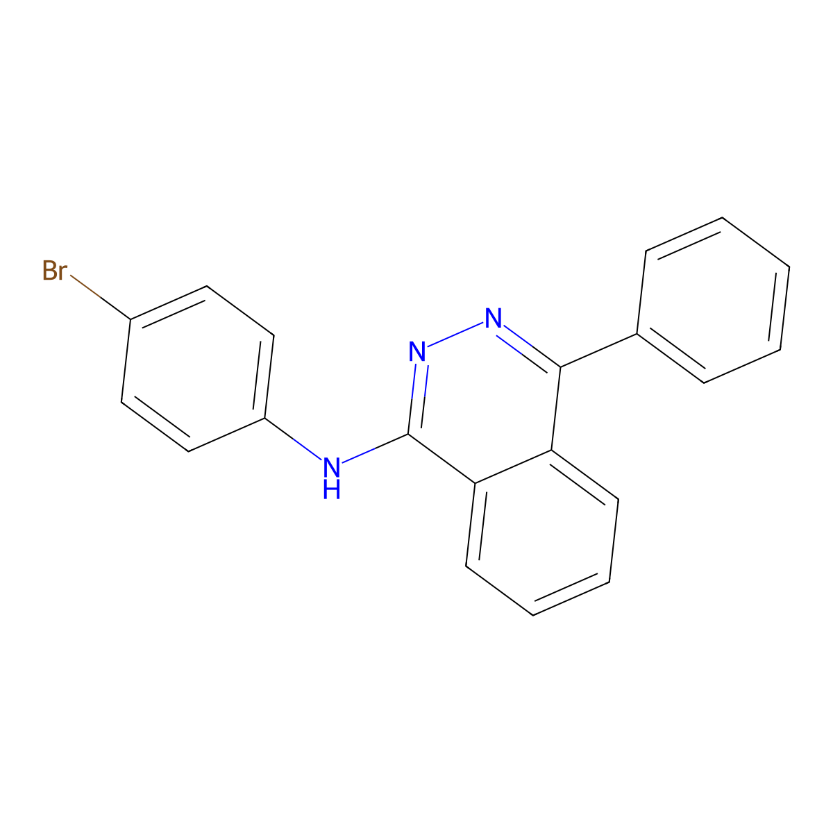 N-(4-bromophenyl)-4-phenylphthalazin-1-amine molecular structure, CAS 78351-77-6