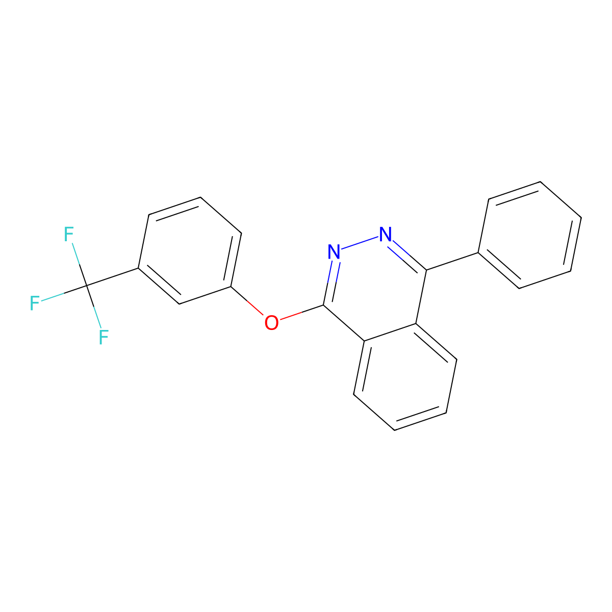 1-Phenyl-4-[3-(trifluoromethyl)phenoxy]phthalazine molecular structure, CAS 78351-93-6