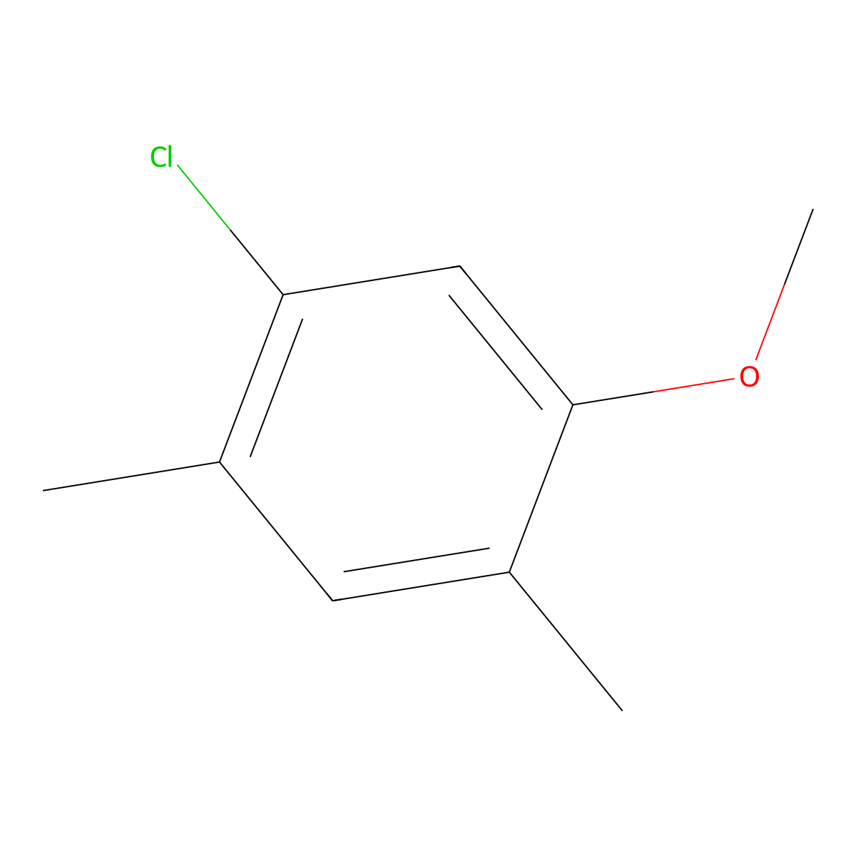 1-Chloro-5-methoxy-2,4-dimethylbenzene molecular structure, CAS 78353-05-6