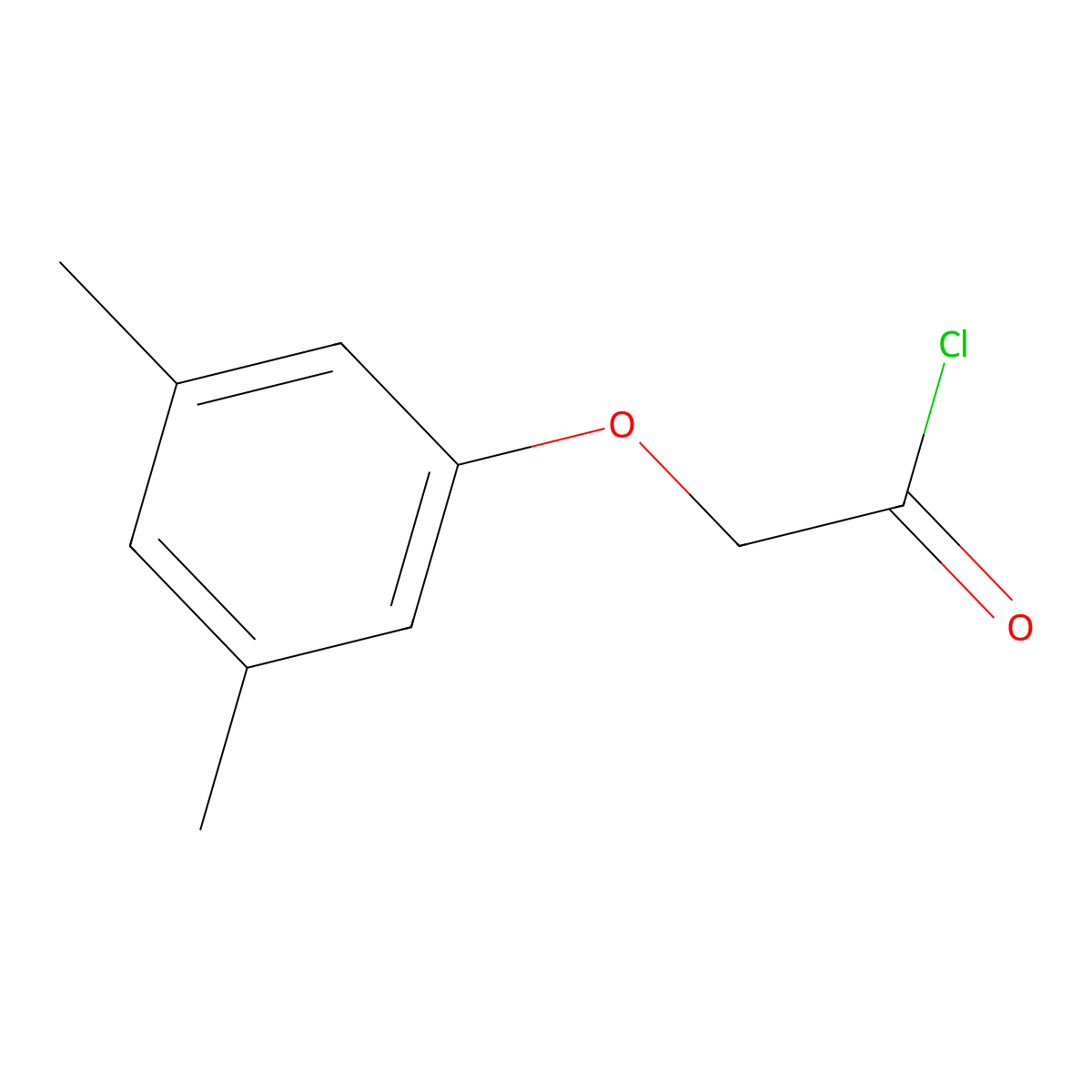 (3,5-Dimethylphenoxy)acetyl chloride molecular structure, CAS 78357-63-8