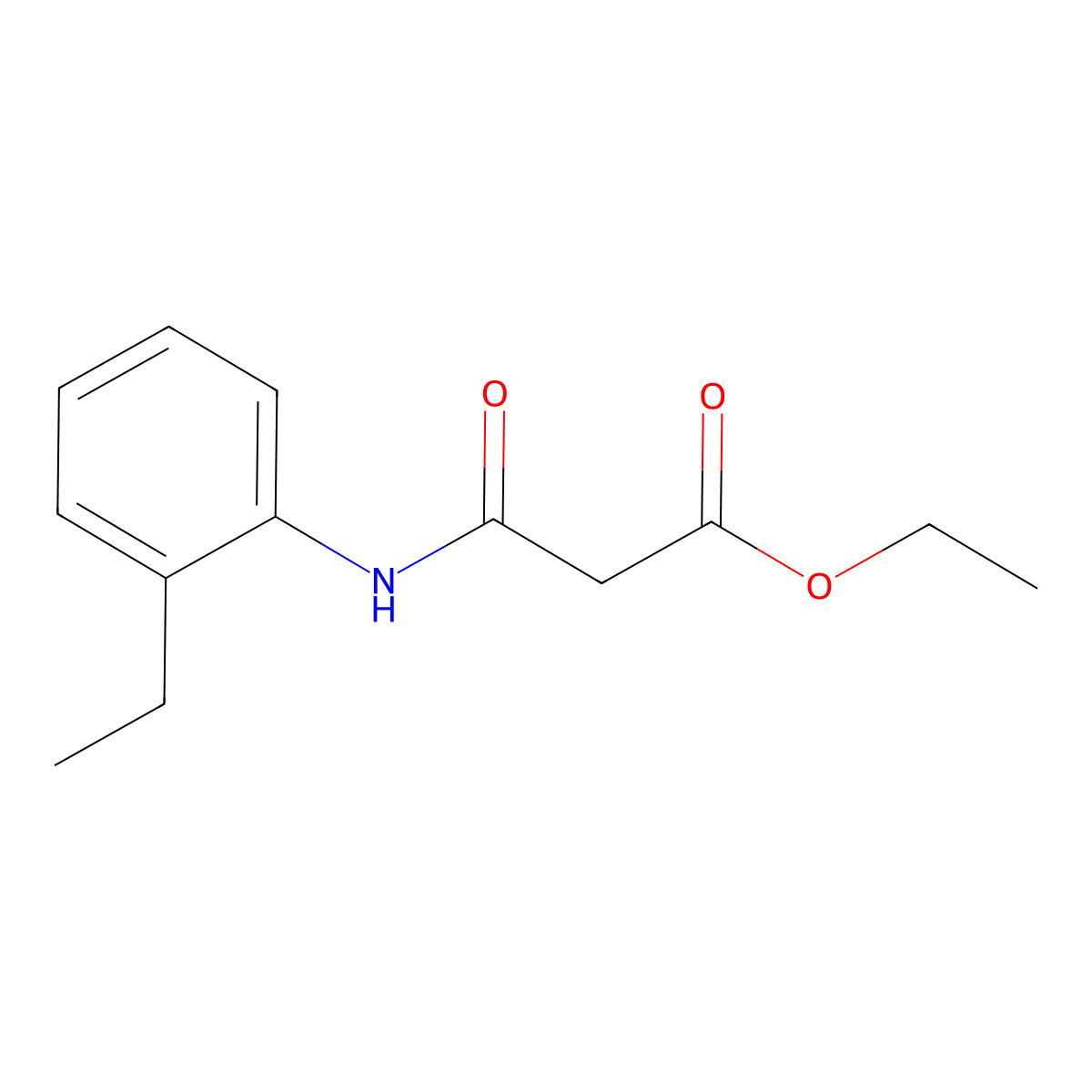 N-(2-Ethyl-phenyl)-malonamic acid ethyl ester molecular structure, CAS 78360-91-5