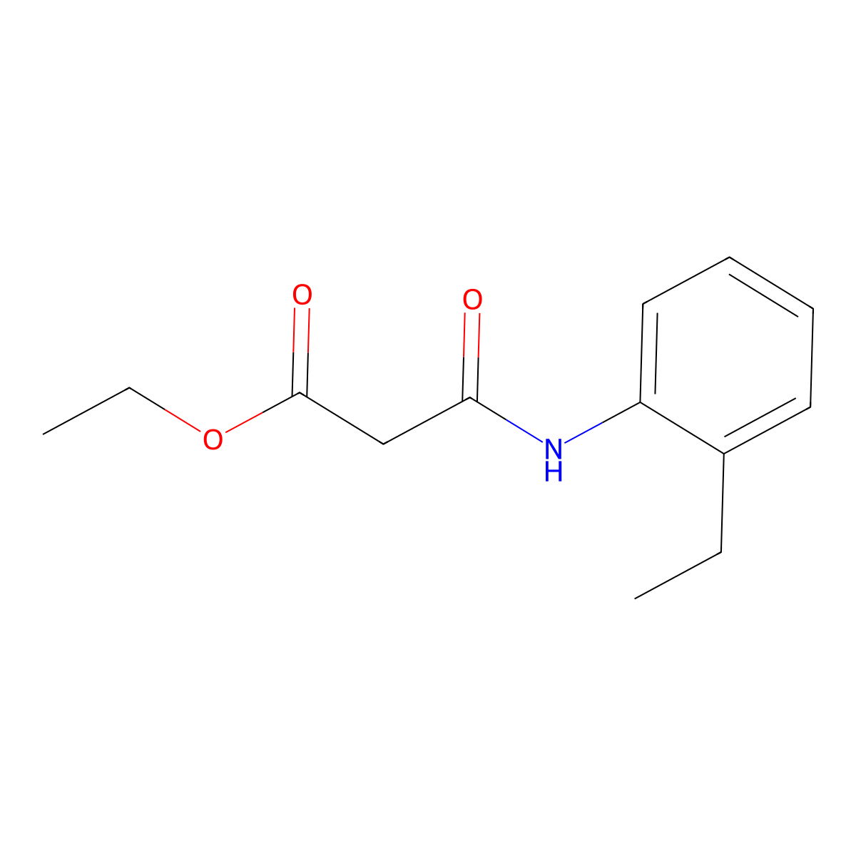 N-(2-Ethyl-phenyl)-malonamic acid ethyl ester molecular structure, CAS 78360-91-5