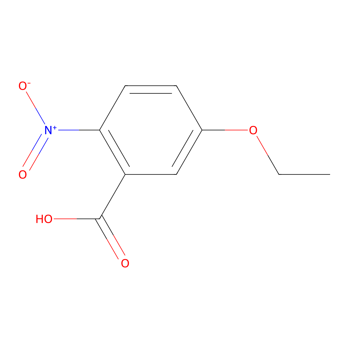 5-Ethoxy-2-nitrobenzoic acid molecular structure, CAS 78361-06-5
