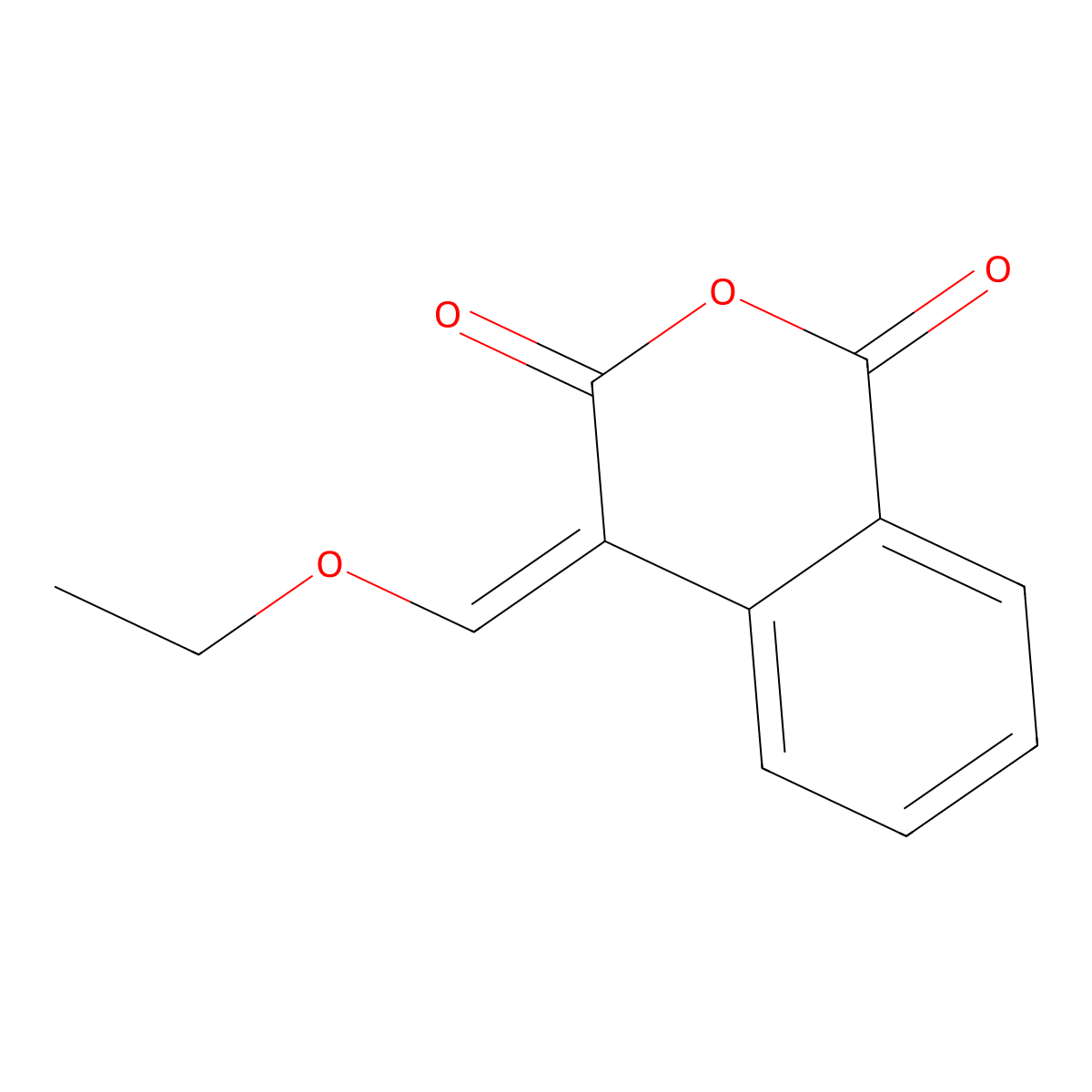 4-(Ethoxymethylidene)isochromene-1,3-dione molecular structure, CAS 78364-06-4
