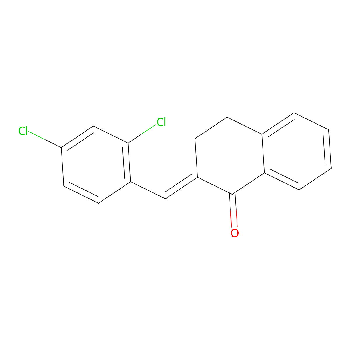 2-[(2,4-Dichlorophenyl)methylene]-3,4-dihydro-1(2H)-naphthalenone molecular structure, CAS 78364-64-4