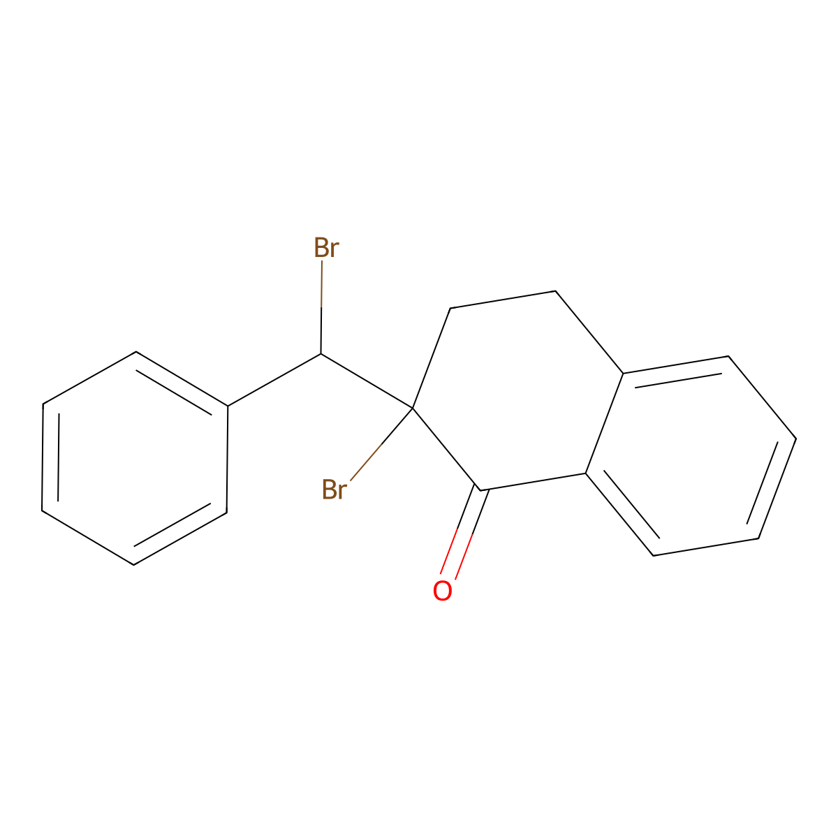 2-Bromo-2-(bromo(phenyl)methyl)-3,4-dihydro-1(2H)-naphthalenone molecular structure, CAS 78364-65-5