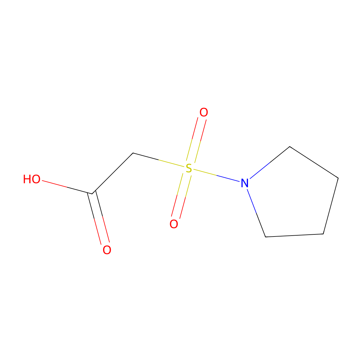 2-(Pyrrolidin-1-ylsulfonyl)acetic acid molecular structure, CAS 78374-11-5