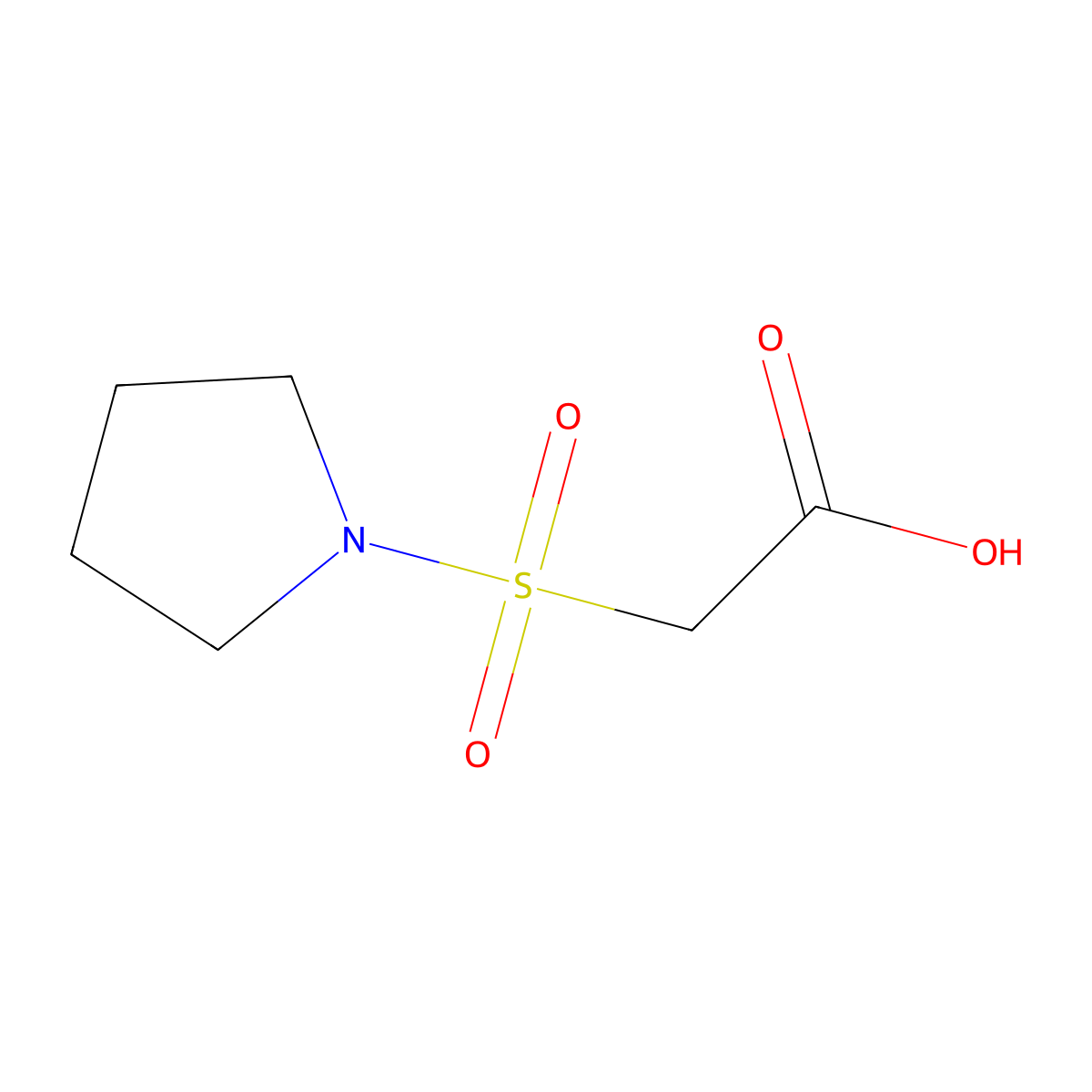 2-(Pyrrolidin-1-ylsulfonyl)acetic acid molecular structure, CAS 78374-11-5
