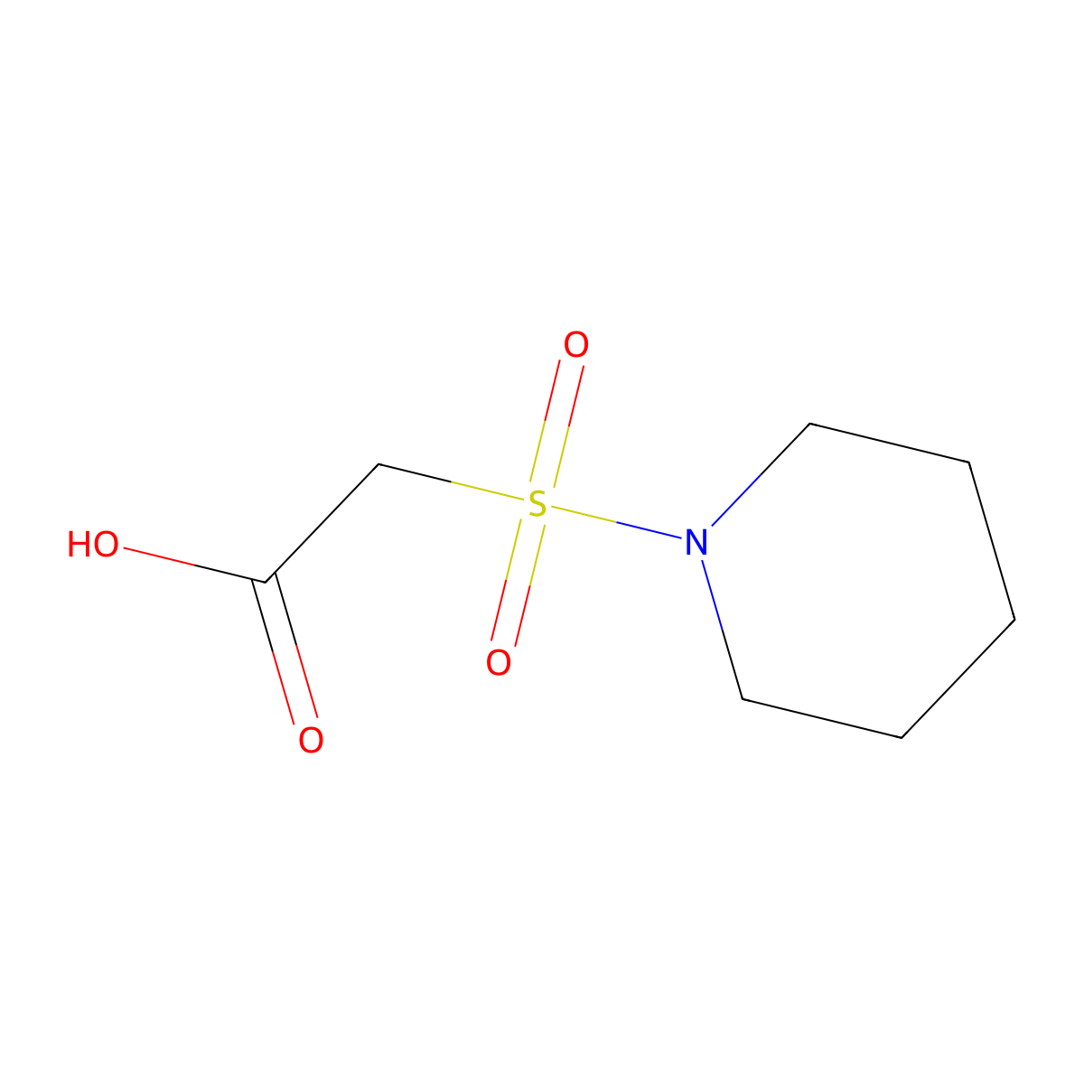 2-(Piperidine-1-sulfonyl)aceticacid molecular structure, CAS 78374-12-6