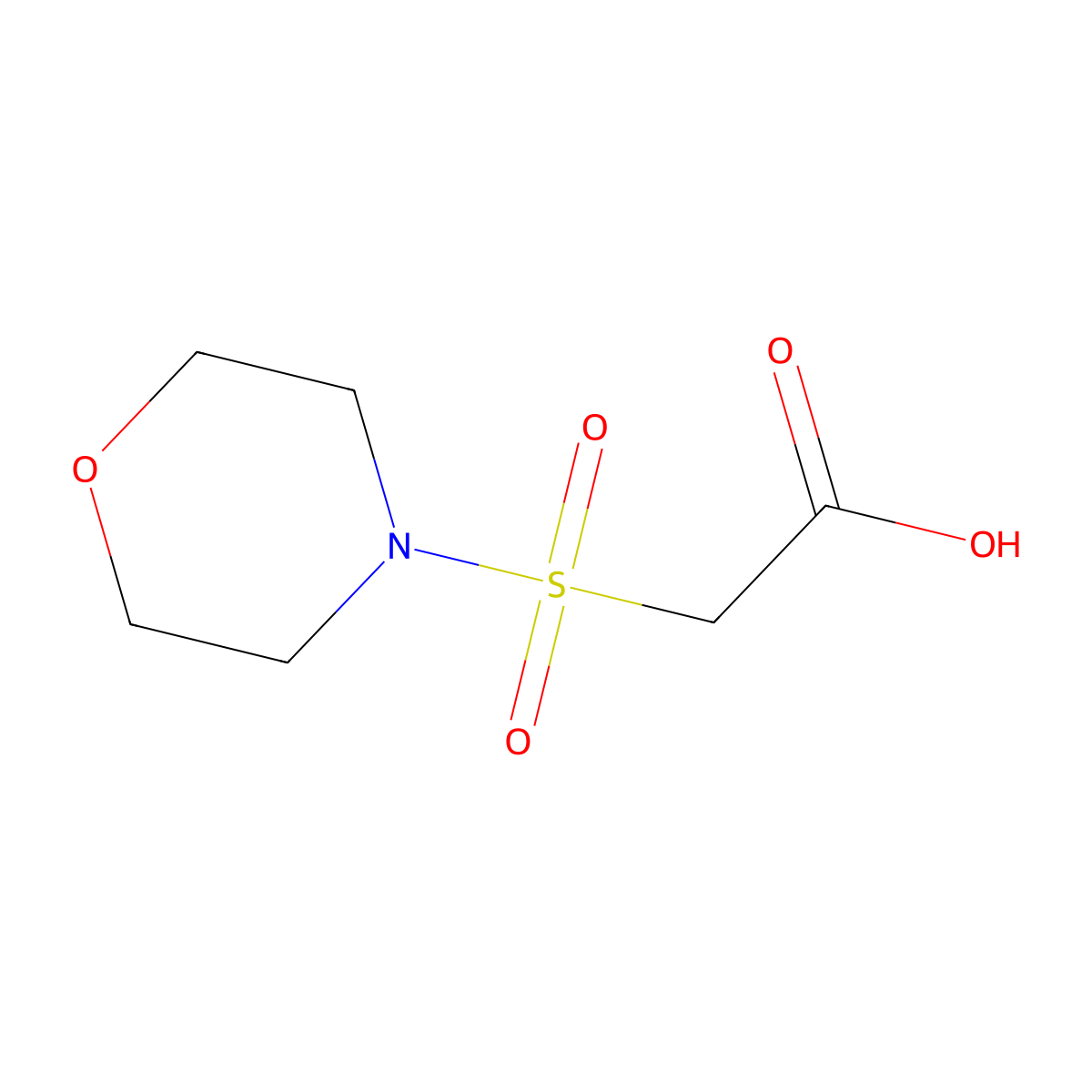 2-Morpholin-4-ylsulfonylacetic acid molecular structure, CAS 78374-13-7