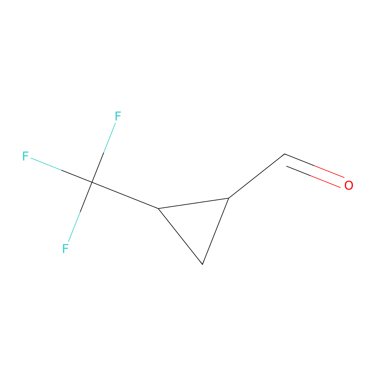 rac-(1R,2R)-2-(trifluoromethyl)cyclopropane-1-carbaldehyde molecular structure, CAS 78376-97-3