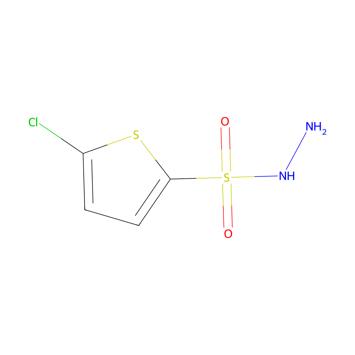 5-Chlorothiophene-2-sulfonohydrazide molecular structure, CAS 78380-28-6