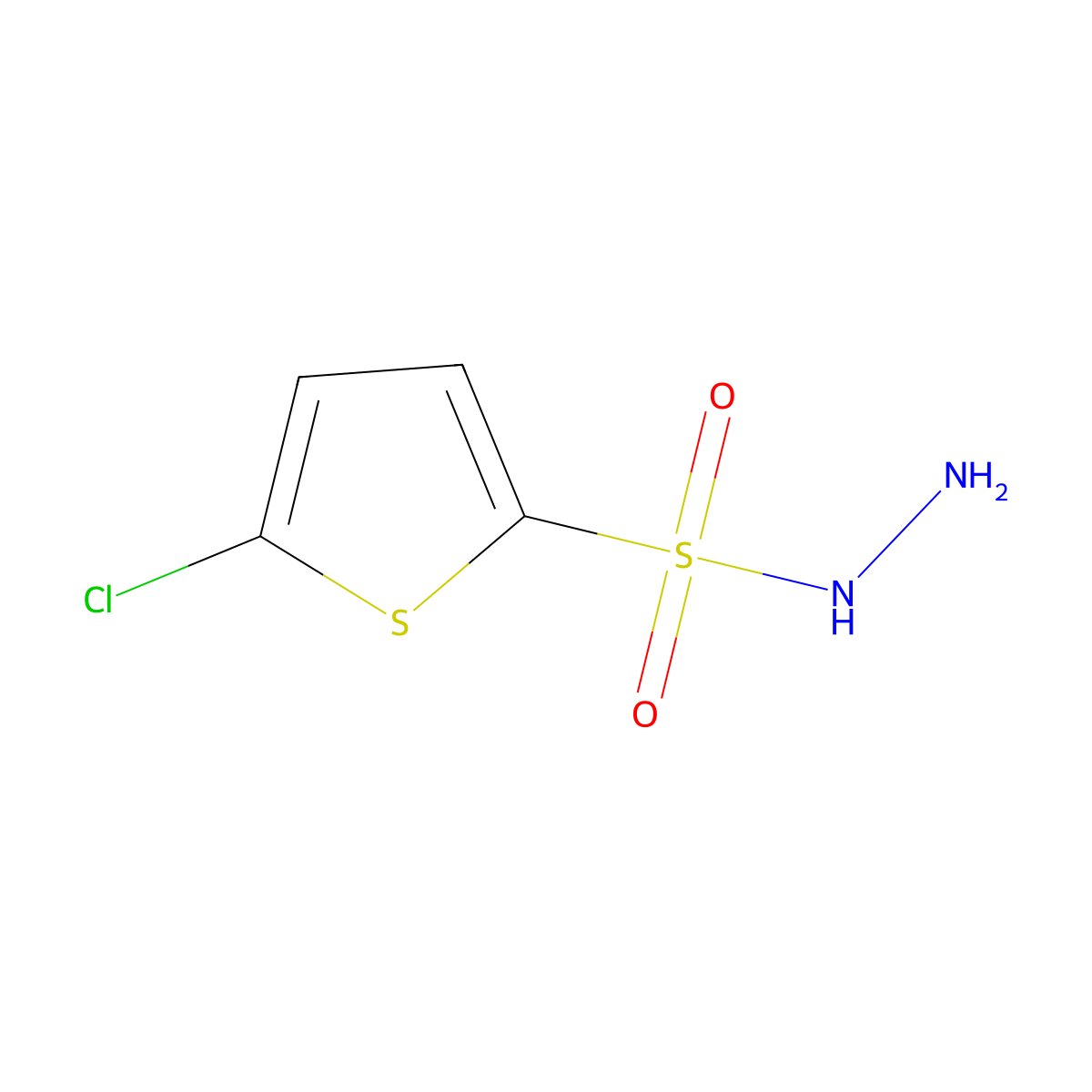 5-Chlorothiophene-2-sulfonohydrazide molecular structure, CAS 78380-28-6