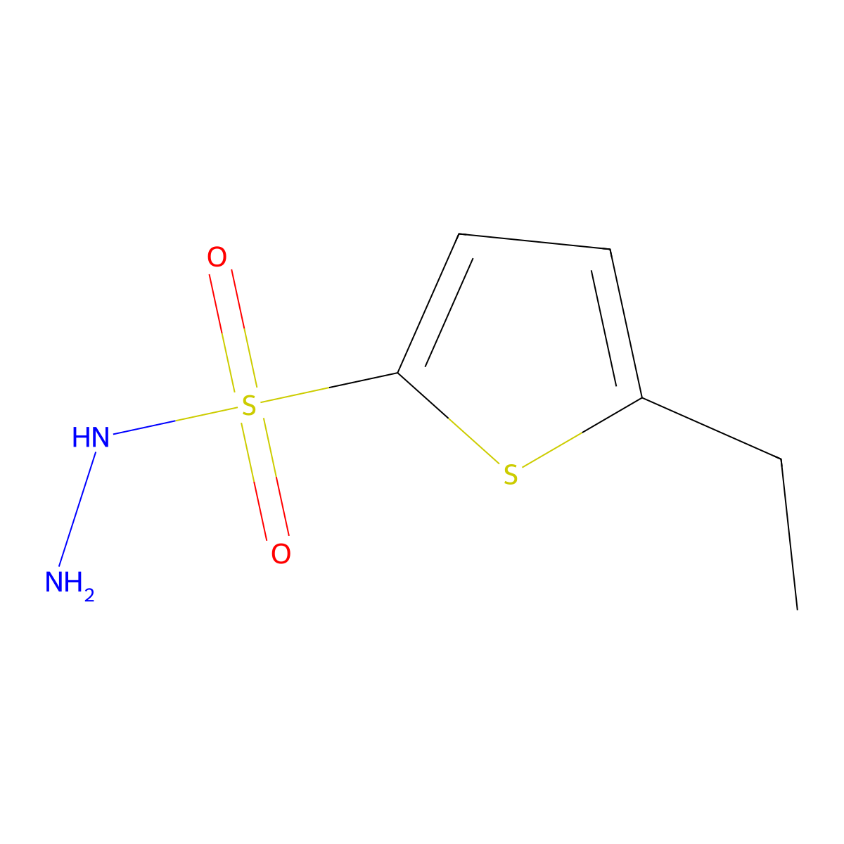 5-Ethylthiophene-2-sulfonohydrazide molecular structure, CAS 78380-36-6