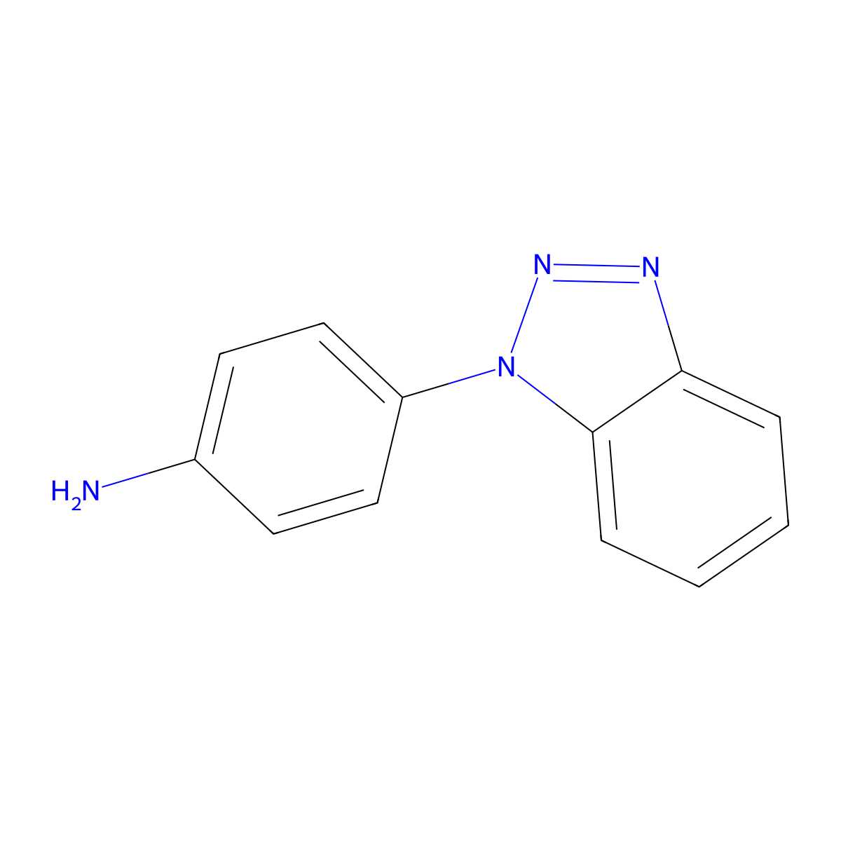 4-(1H-1,2,3-benzotriazol-1-yl)aniline molecular structure, CAS 78381-23-4