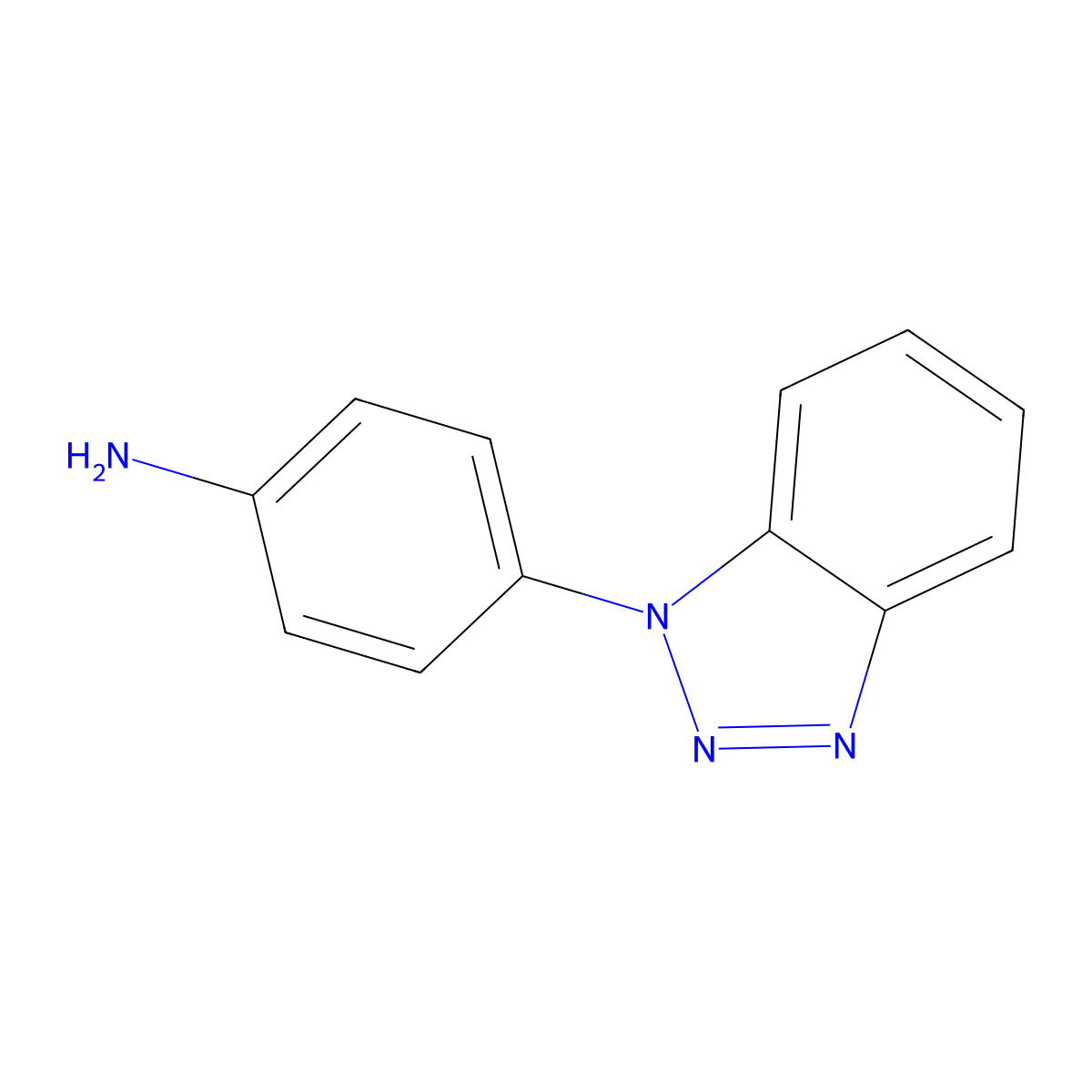 4-(1H-1,2,3-benzotriazol-1-yl)aniline molecular structure, CAS 78381-23-4
