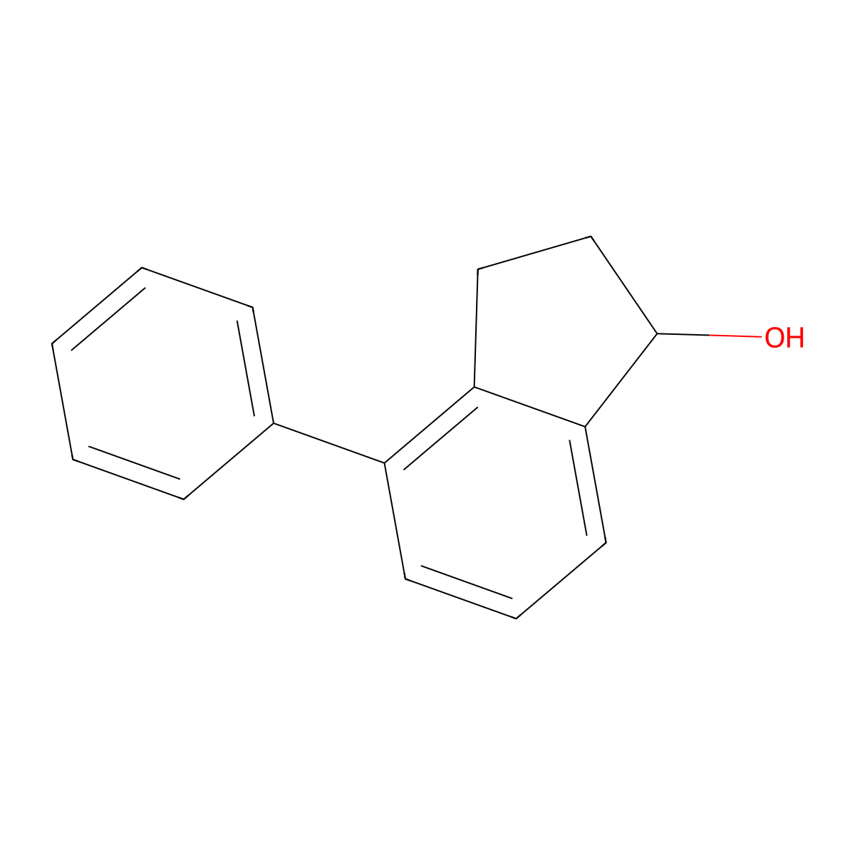 4-Phenyl-2,3-dihydro-1H-inden-1-ol molecular structure, CAS 78383-18-3