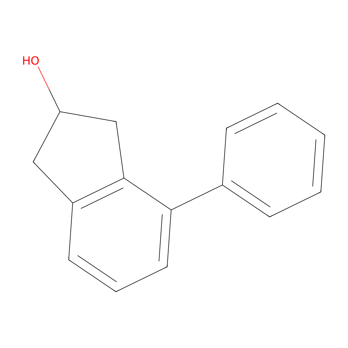 4-Phenyl-2,3-dihydro-1H-inden-2-ol molecular structure, CAS 78383-21-8