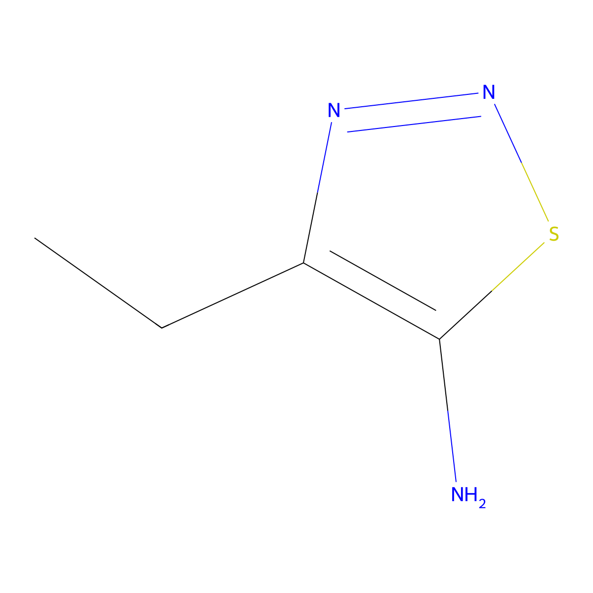 4-Ethyl-1,2,3-thiadiazol-5-amine molecular structure, CAS 78385-16-7