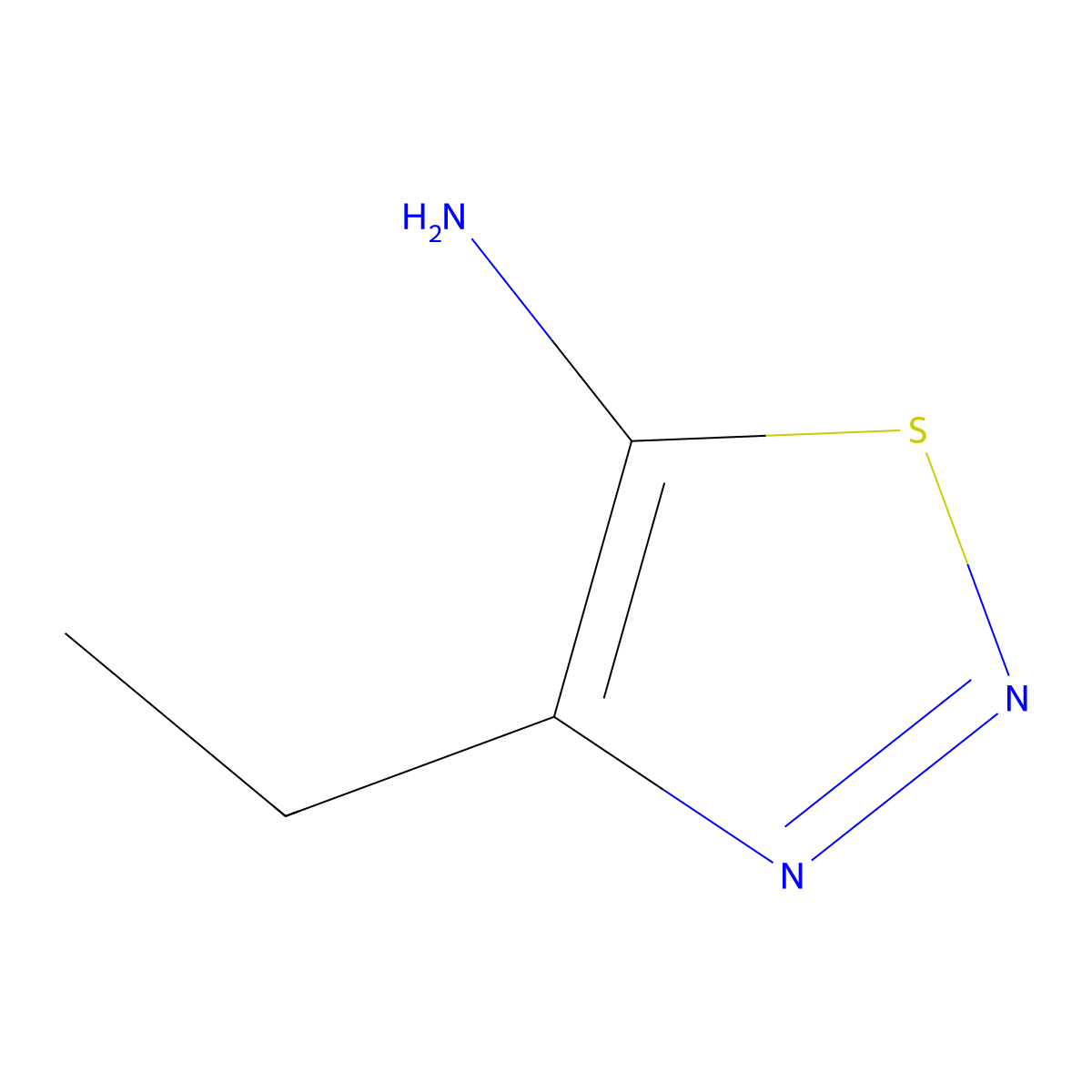 4-Ethyl-1,2,3-thiadiazol-5-amine molecular structure, CAS 78385-16-7
