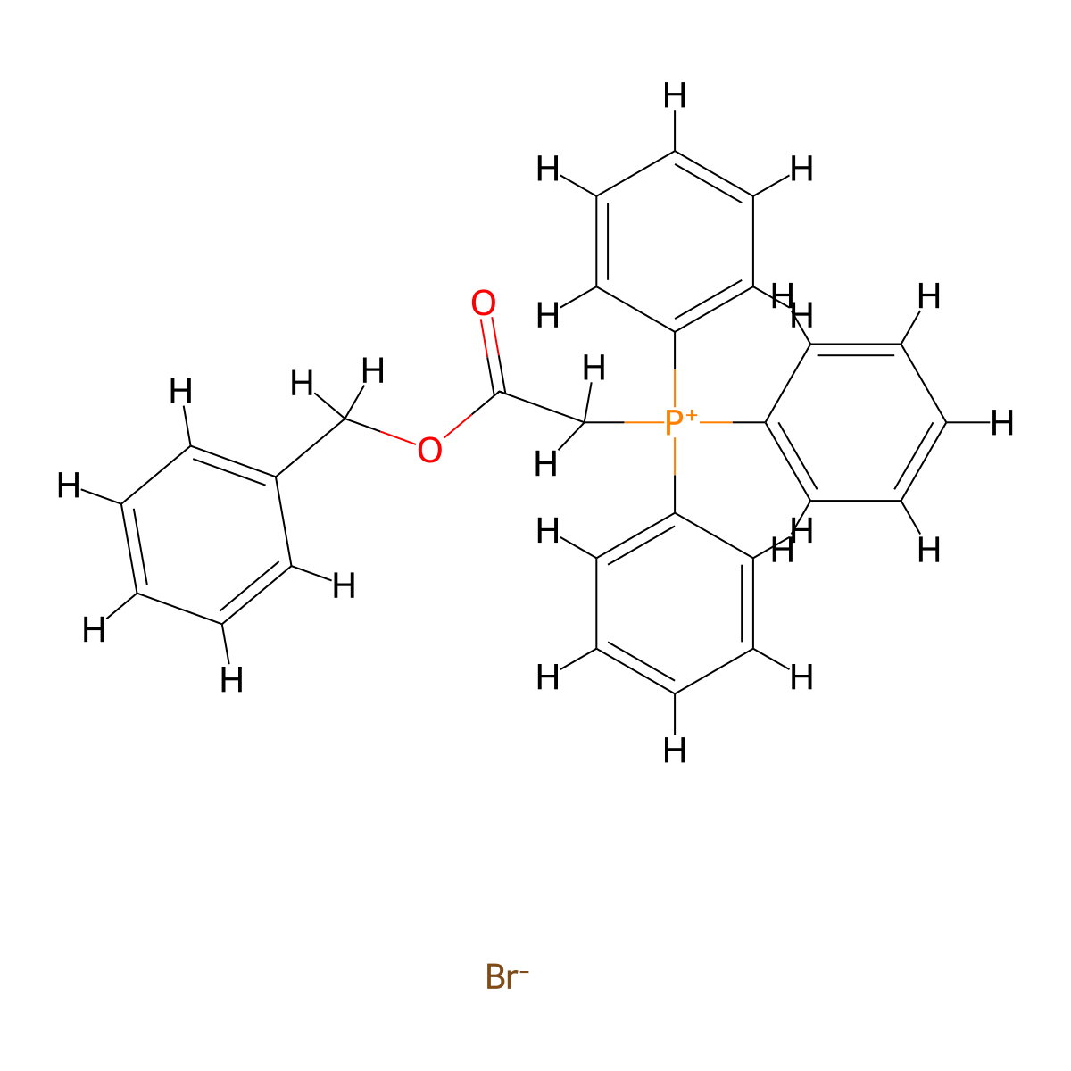 (Benzyloxycarbonylmethyl)triphenylphosphonium bromide molecular structure, CAS 78385-36-1