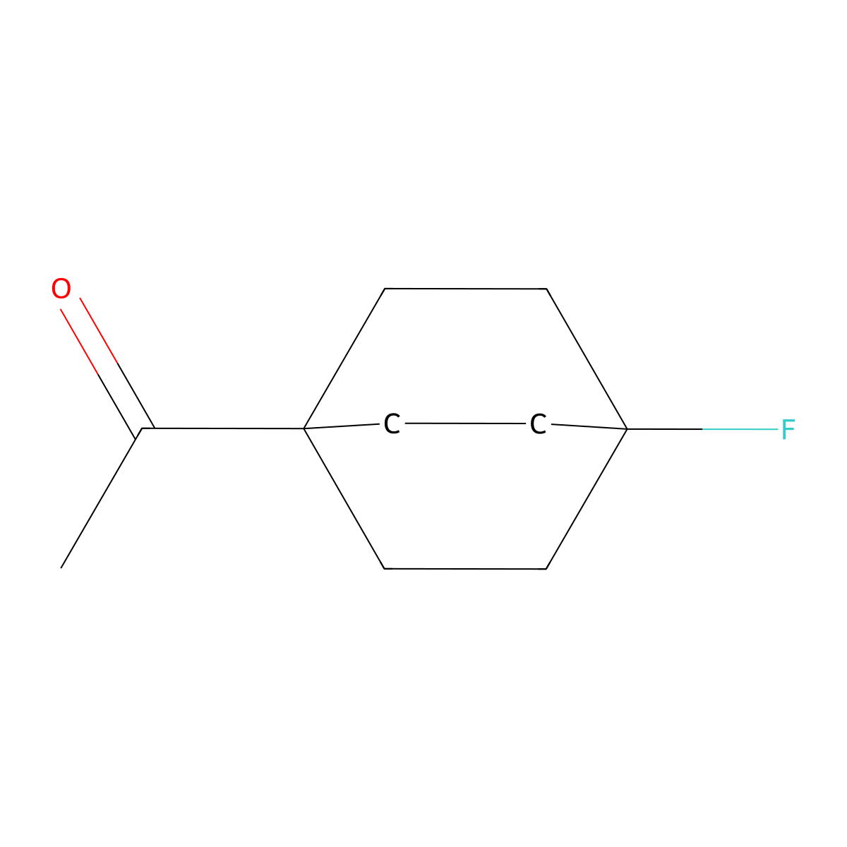 1-(4-Fluorobicyclo[2.2.2]octan-1-YL)ethanone molecular structure, CAS 78385-83-8