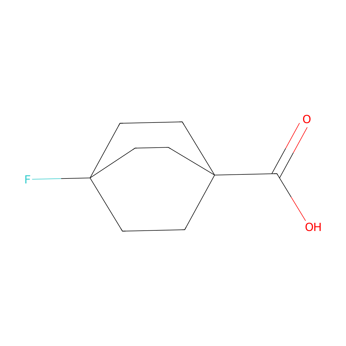 4-Fluorobicyclo[2.2.2]octane-1-carboxylic acid molecular structure, CAS 78385-84-9