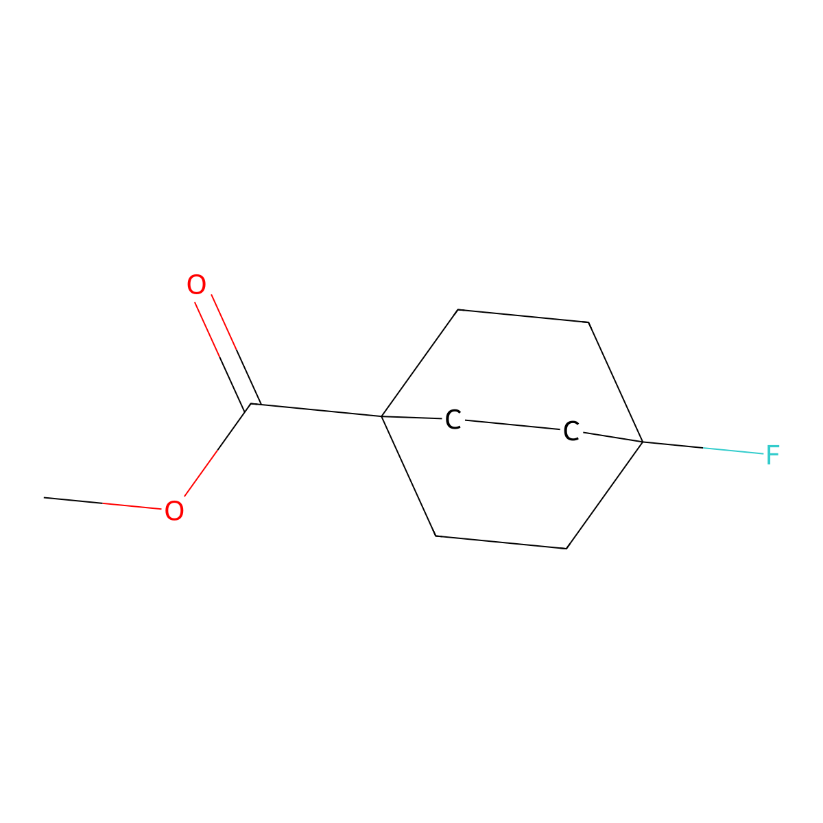 Methyl 4-fluorobicyclo[2.2.2]octane-1-carboxylate molecular structure, CAS 78385-85-0