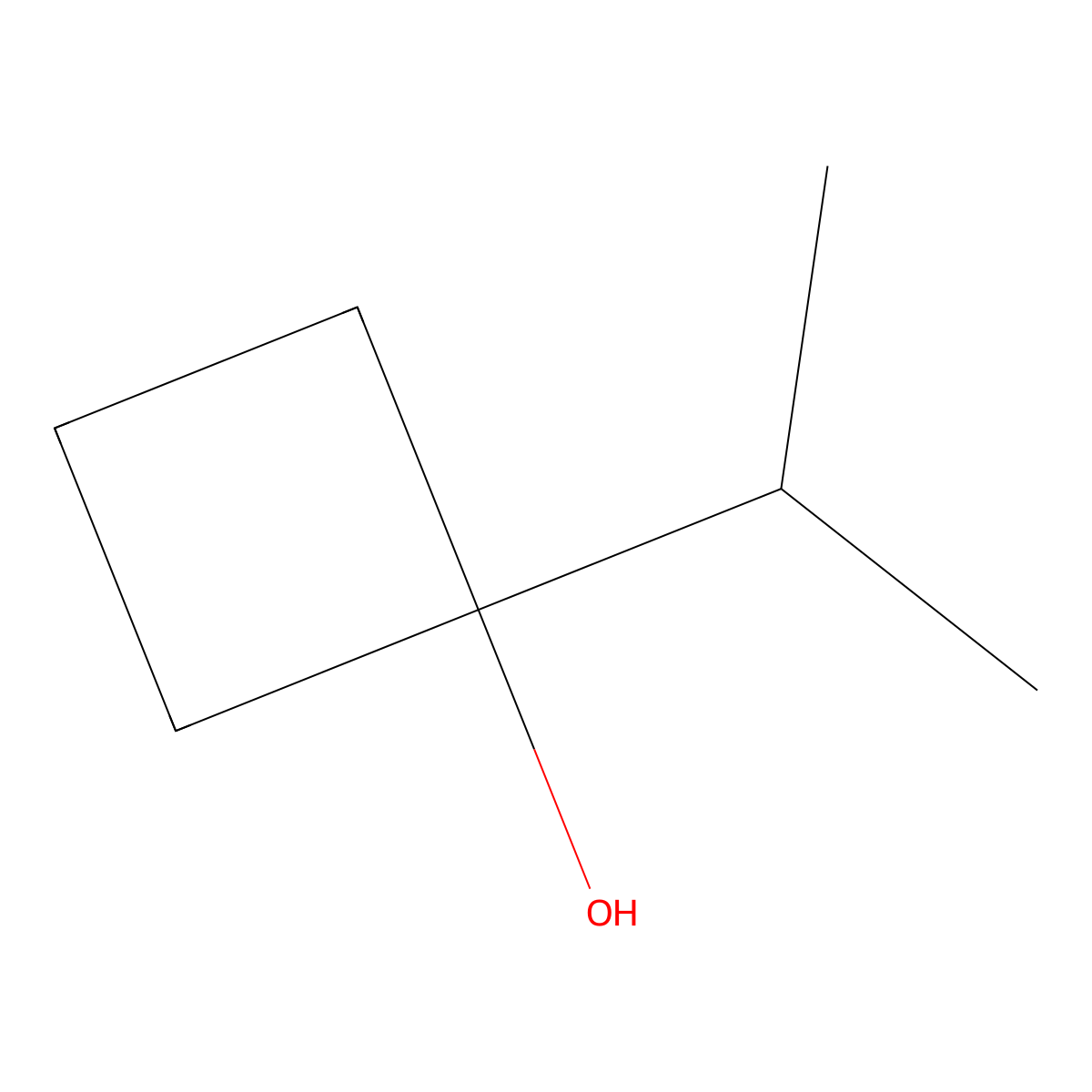 1-(Propan-2-yl)cyclobutan-1-ol molecular structure, CAS 78386-42-2
