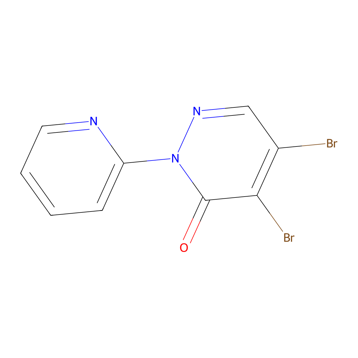 4,5-Dibromo-2-(pyridin-2-YL)pyridazin-3(2H)-one molecular structure, CAS 78389-21-6