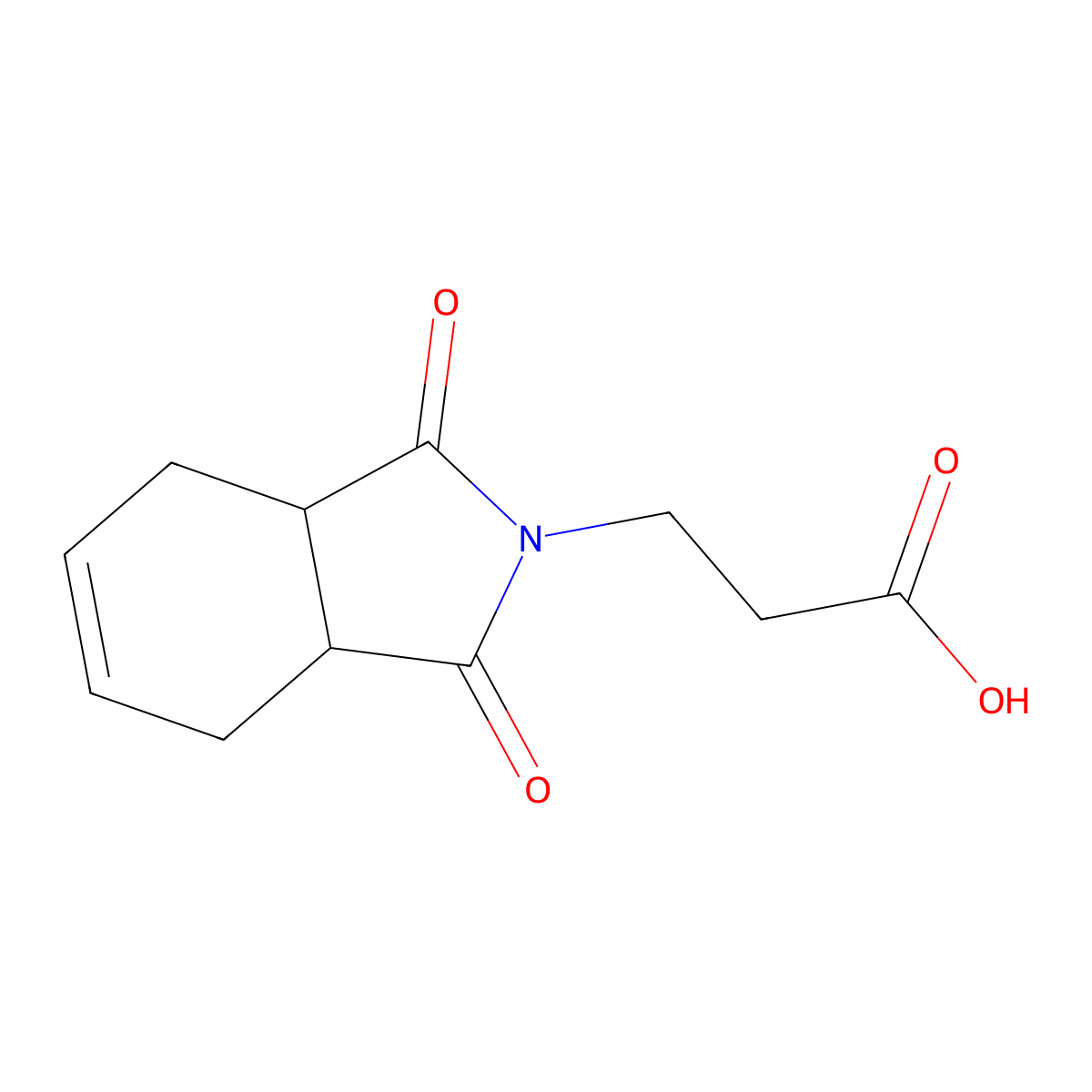 3-(1,3-dioxo-2,3,3a,4,7,7a-hexahydro-1H-isoindol-2-yl)propanoic acid molecular structure, CAS 78394-45-3