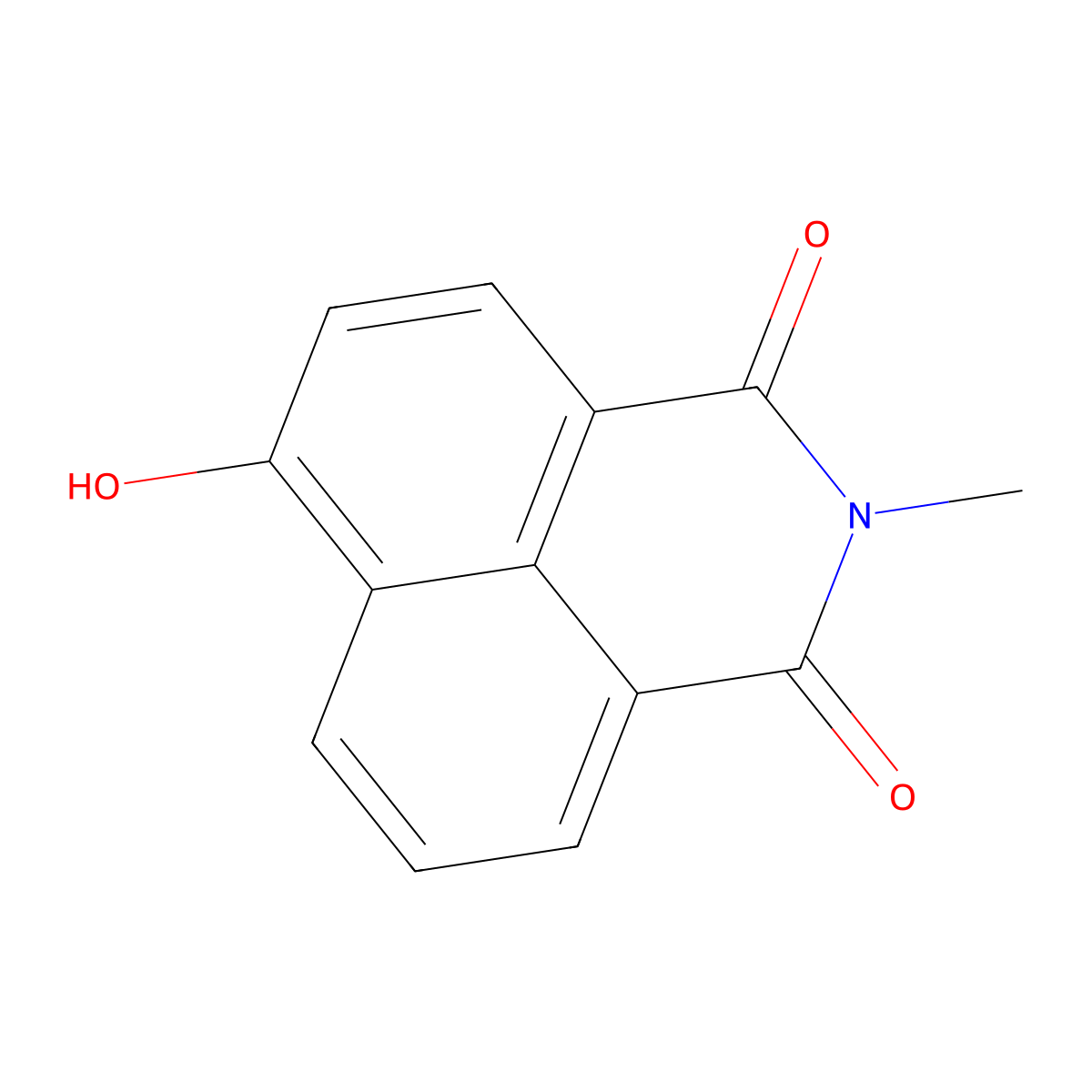 6-Hydroxy-2-methylbenzo[de]isoquinoline-1,3-dione molecular structure, CAS 784-03-2