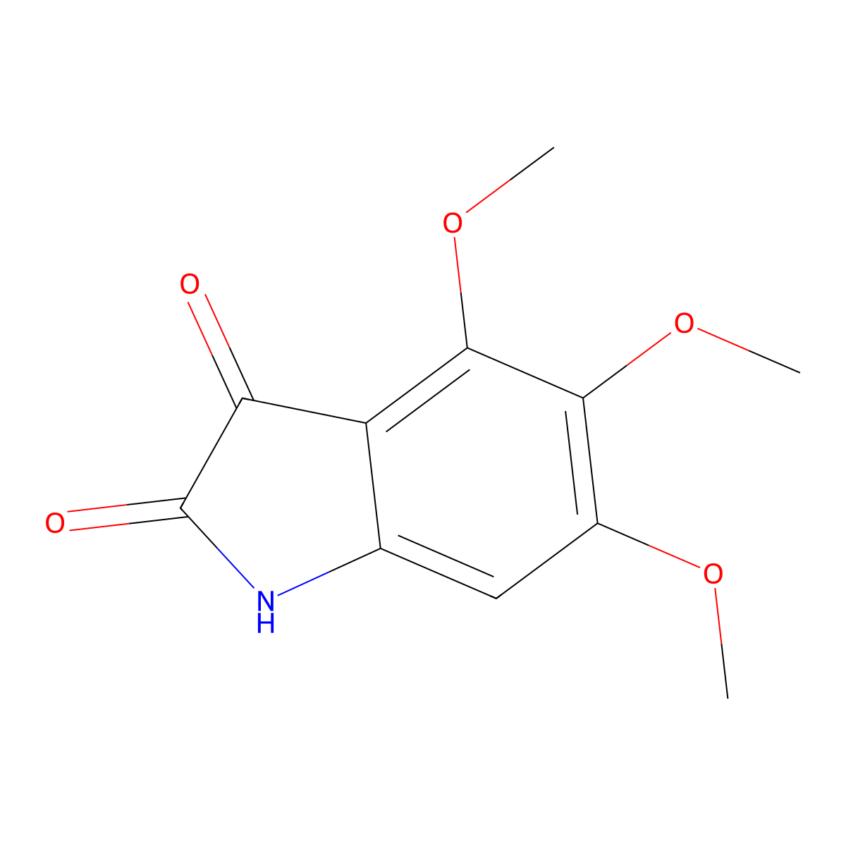 4,5,6-Trimethoxy-1H-indole-2,3-dione molecular structure, CAS 784-06-5