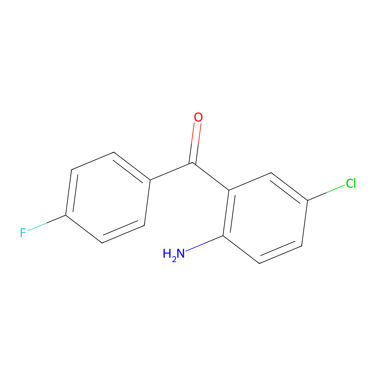 4-Chloro-2-(4-fluorobenzoyl)aniline molecular structure, CAS 784-40-7