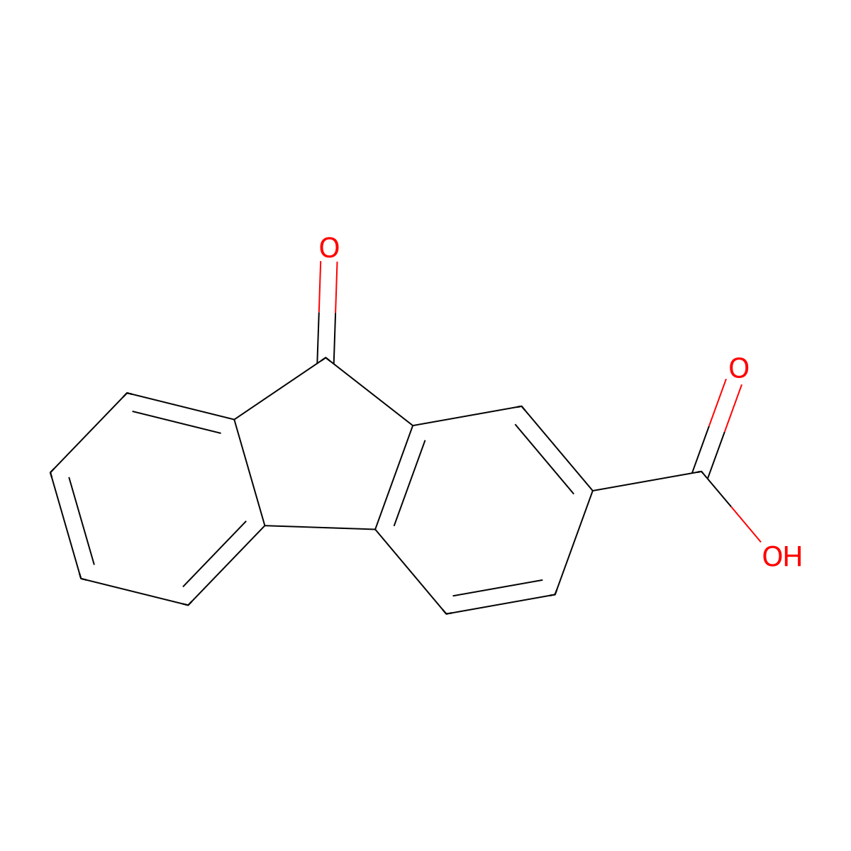 Fluorenone-2-carboxylic acid molecular structure, CAS 784-50-9