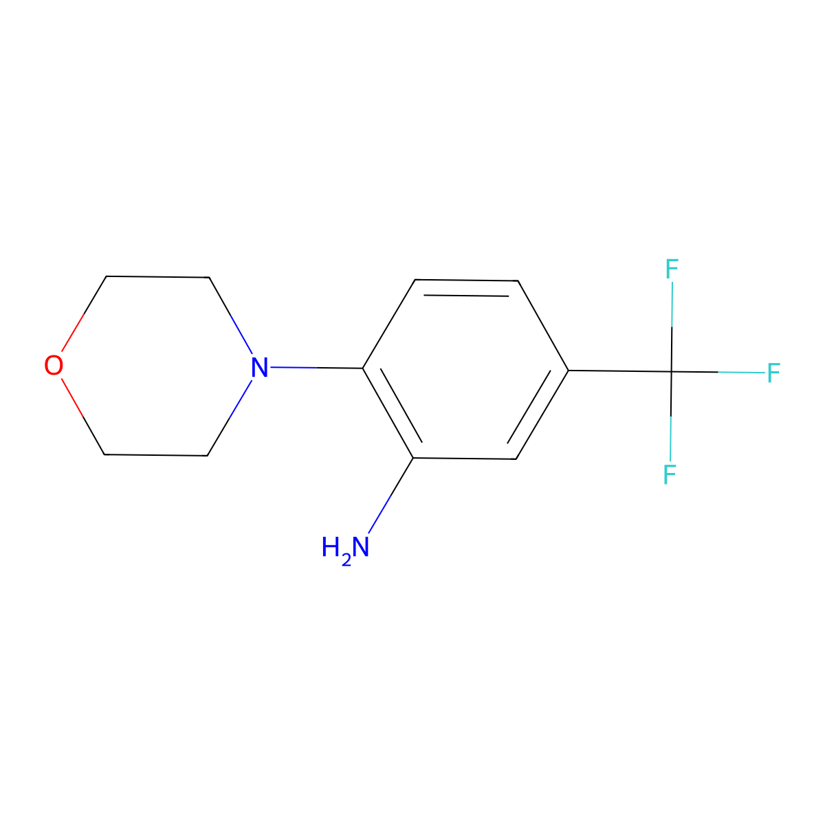 N-(2-Amino-4-(trifluoromethyl)phenyl)morpholine molecular structure, CAS 784-57-6
