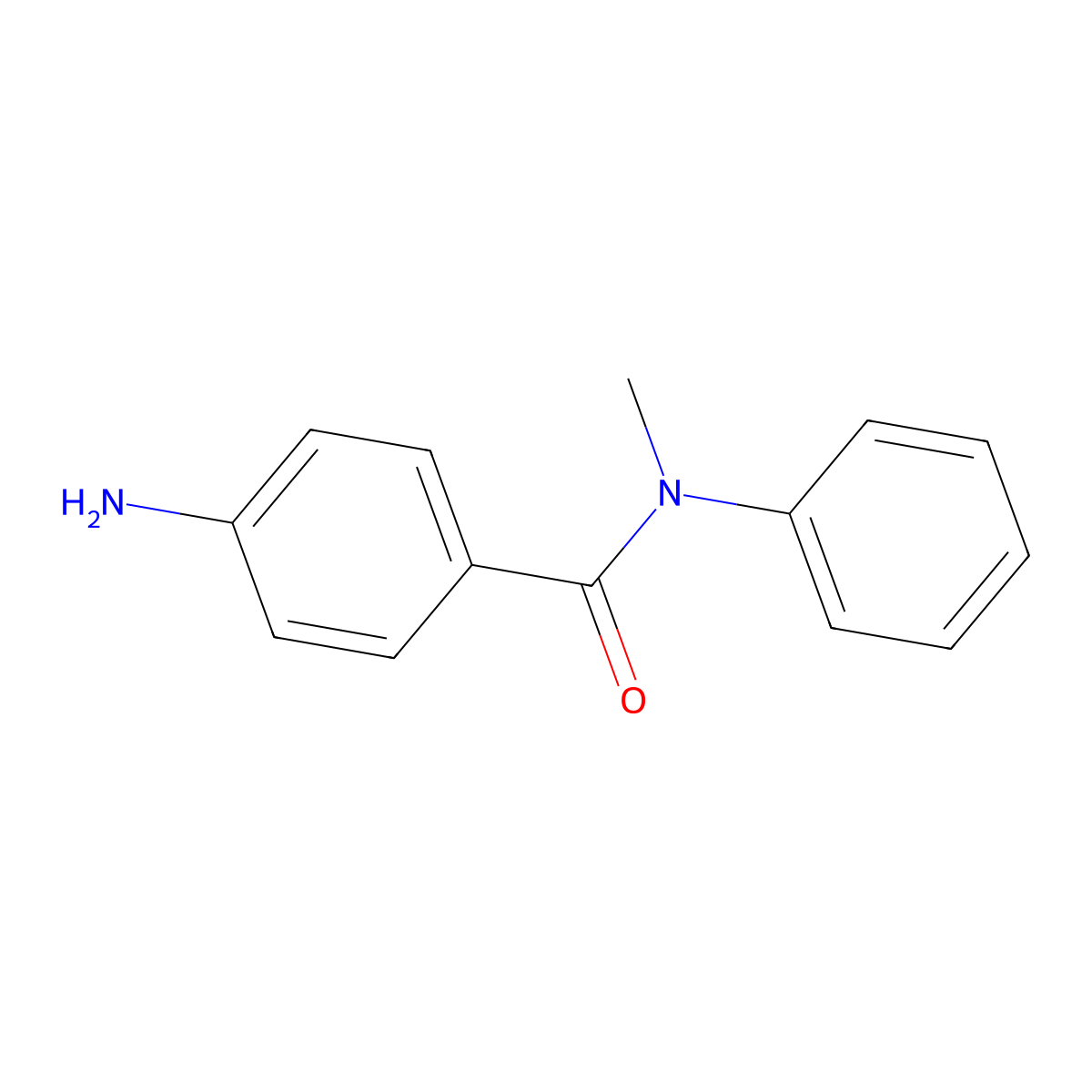 4-amino-N-methyl-N-phenylbenzamide molecular structure, CAS 784-94-1